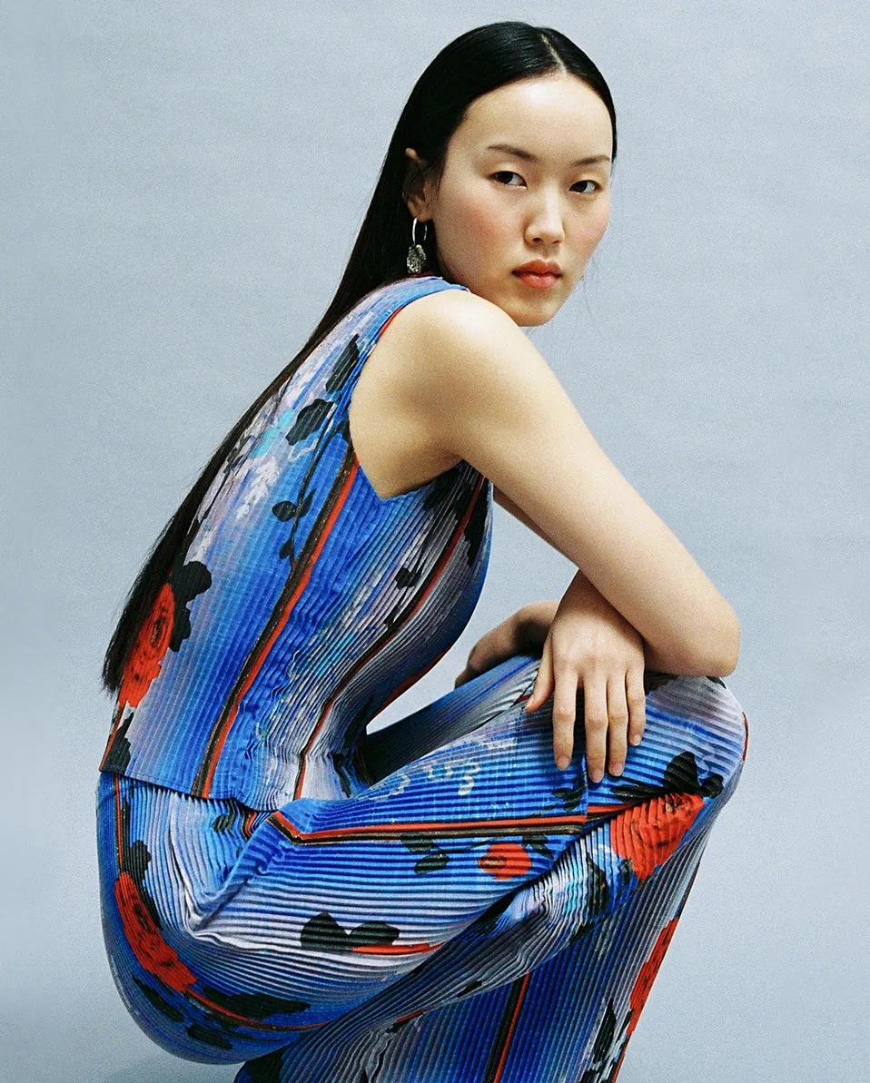 Thelma Pleated Top in Rudi sold by Julia Heuer