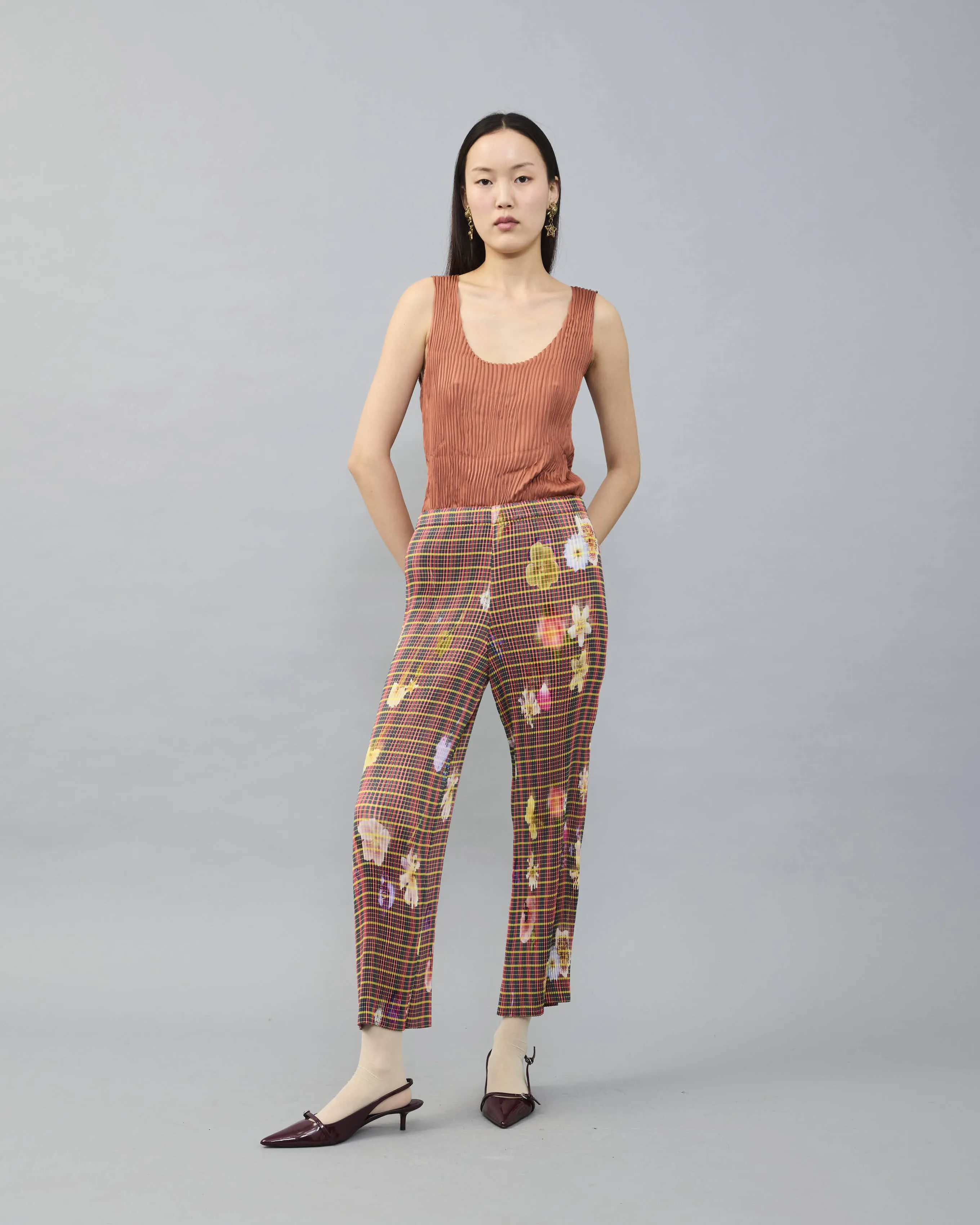 Kurt Handpleated Tanktop in Terracotta sold by Julia Heuer