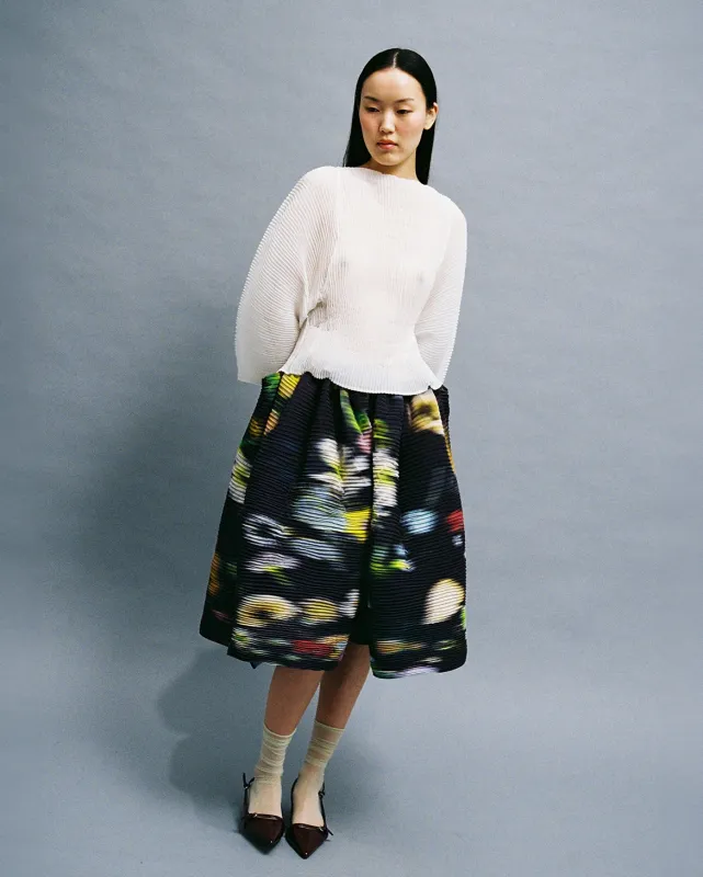 Rana Handpleated Top in White sold by Julia Heuer