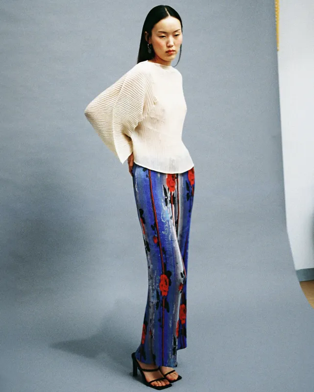 Rana Handpleated Top in Off-White sold by Julia Heuer