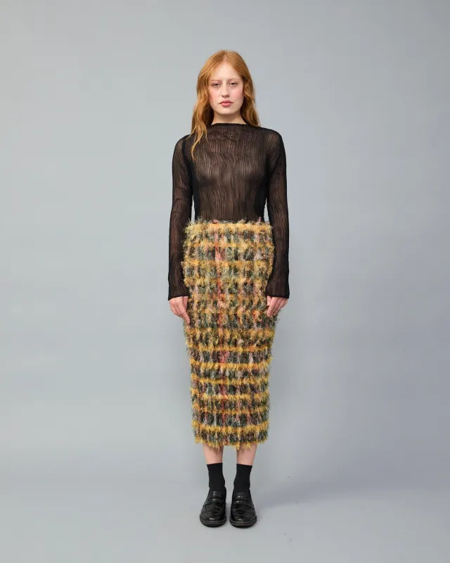 Ekke Pleated Fuzzy Skirt in Elias made by Julia Heuer