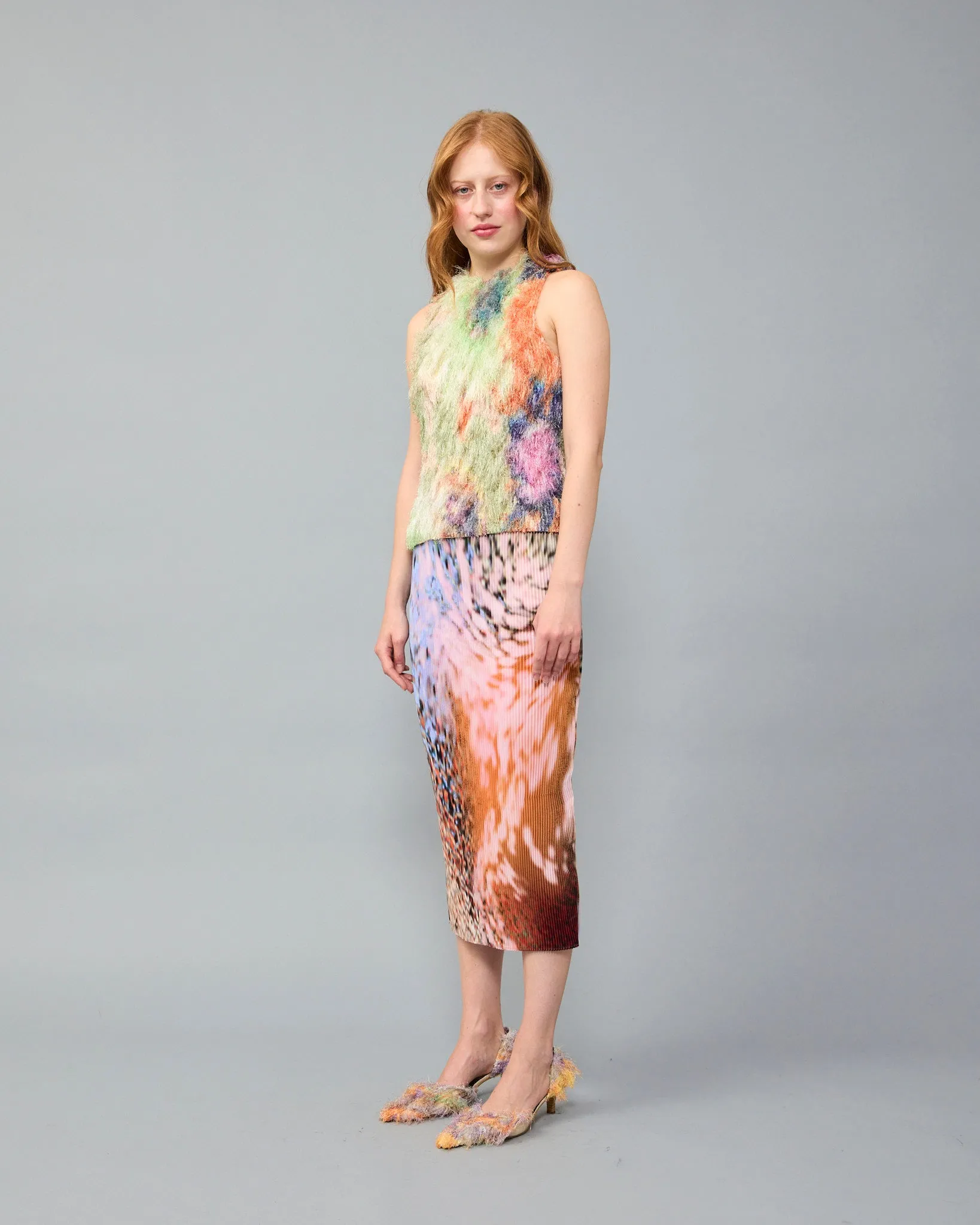 Thelma Pleated Furry Top in Gundula sold by Julia Heuer product image thumbnail 4