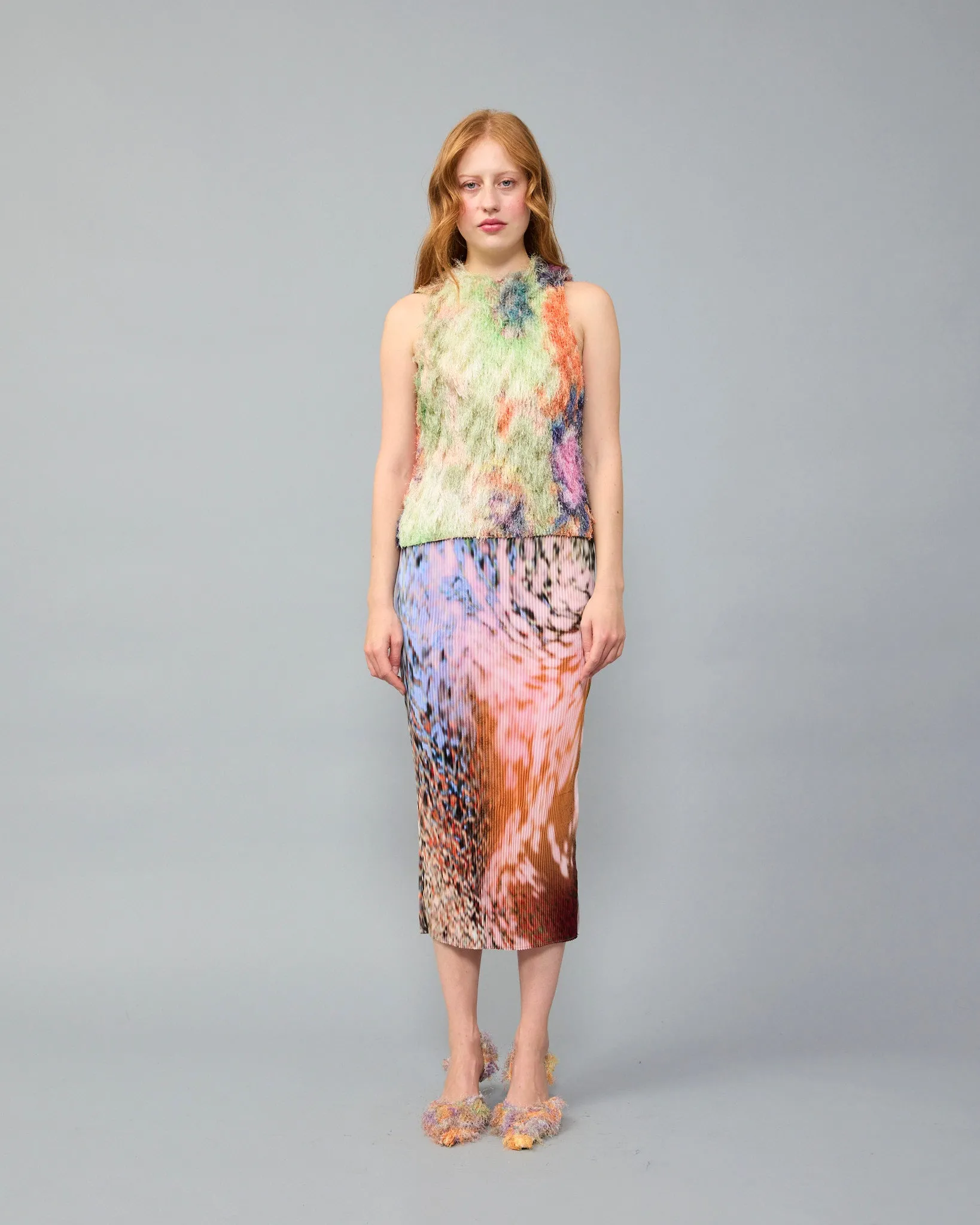 Thelma Pleated Furry Top in Gundula sold by Julia Heuer product image thumbnail 3