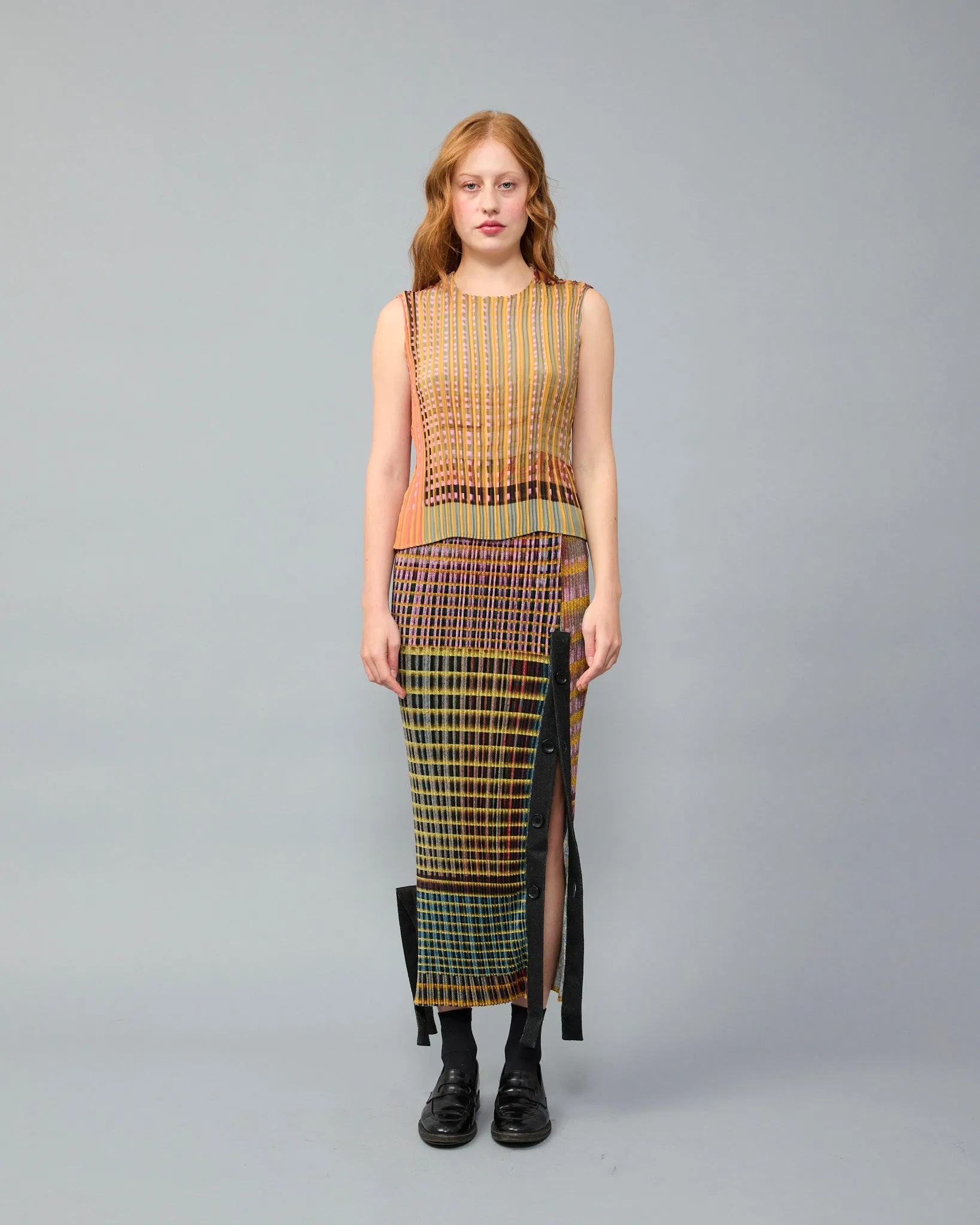 Thelma Pleated Top in Elias sold by Julia Heuer