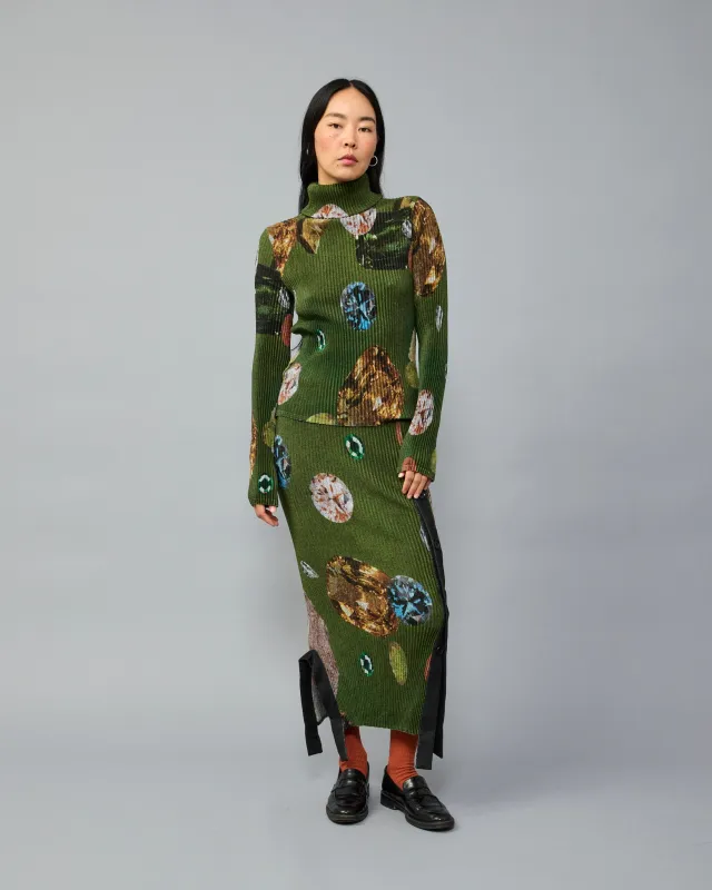 Ru Pleated Knit Top in Ragnar made by Julia Heuer