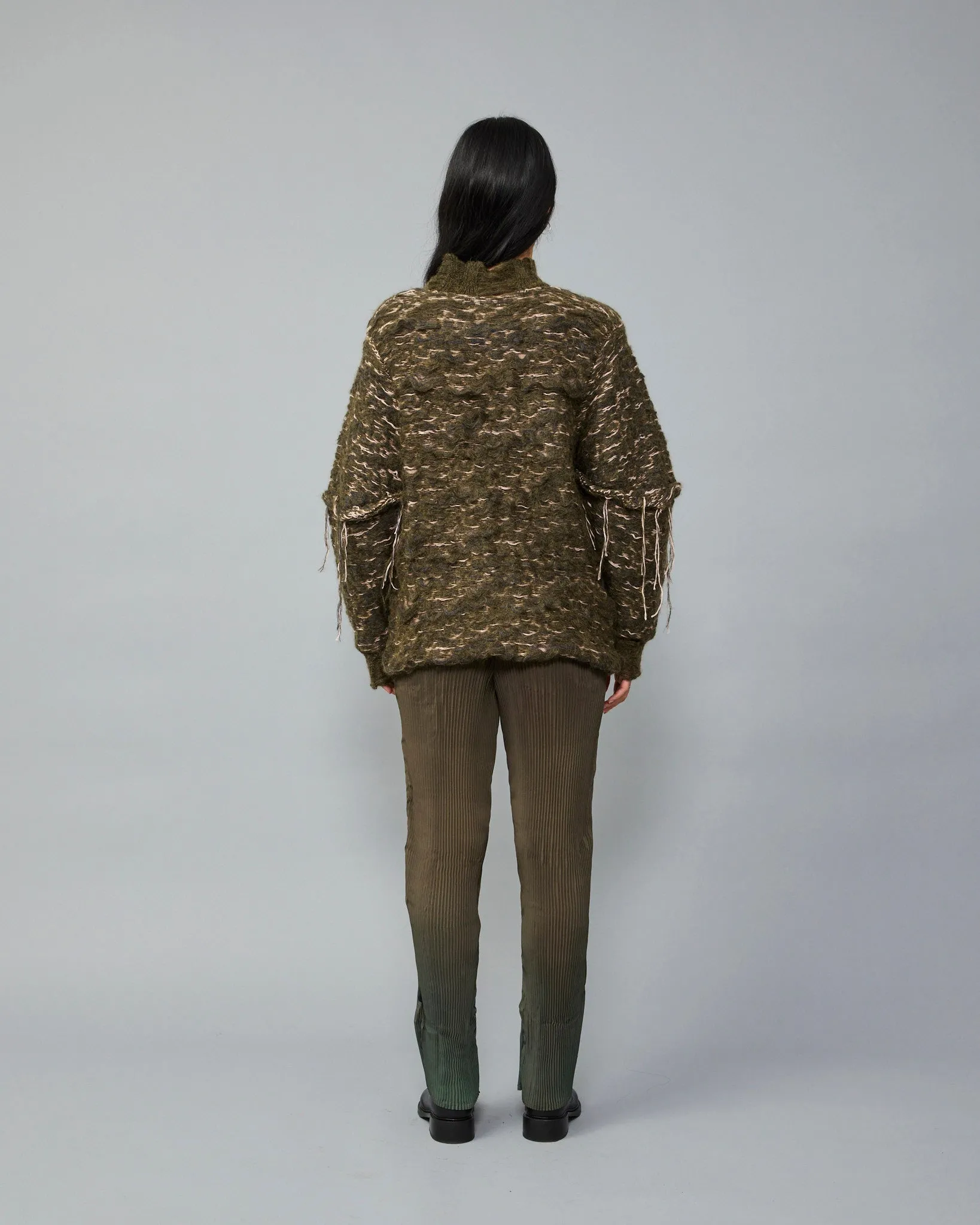 Hera Reversible Handknitted Pullover in Moss sold by Julia Heuer product image thumbnail 3