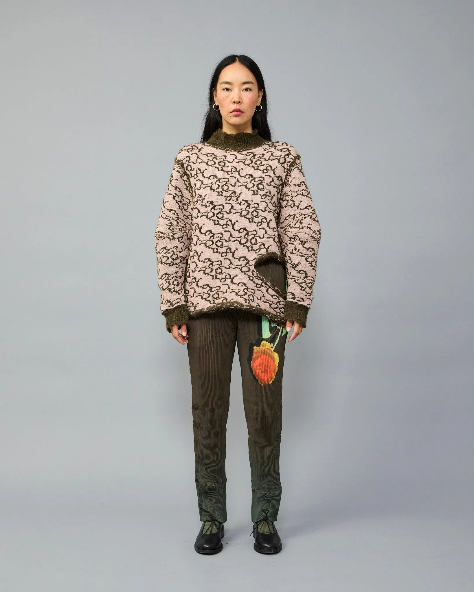 Hera Reversible Handknitted Pullover in Moss sold by Julia Heuer product image thumbnail 5