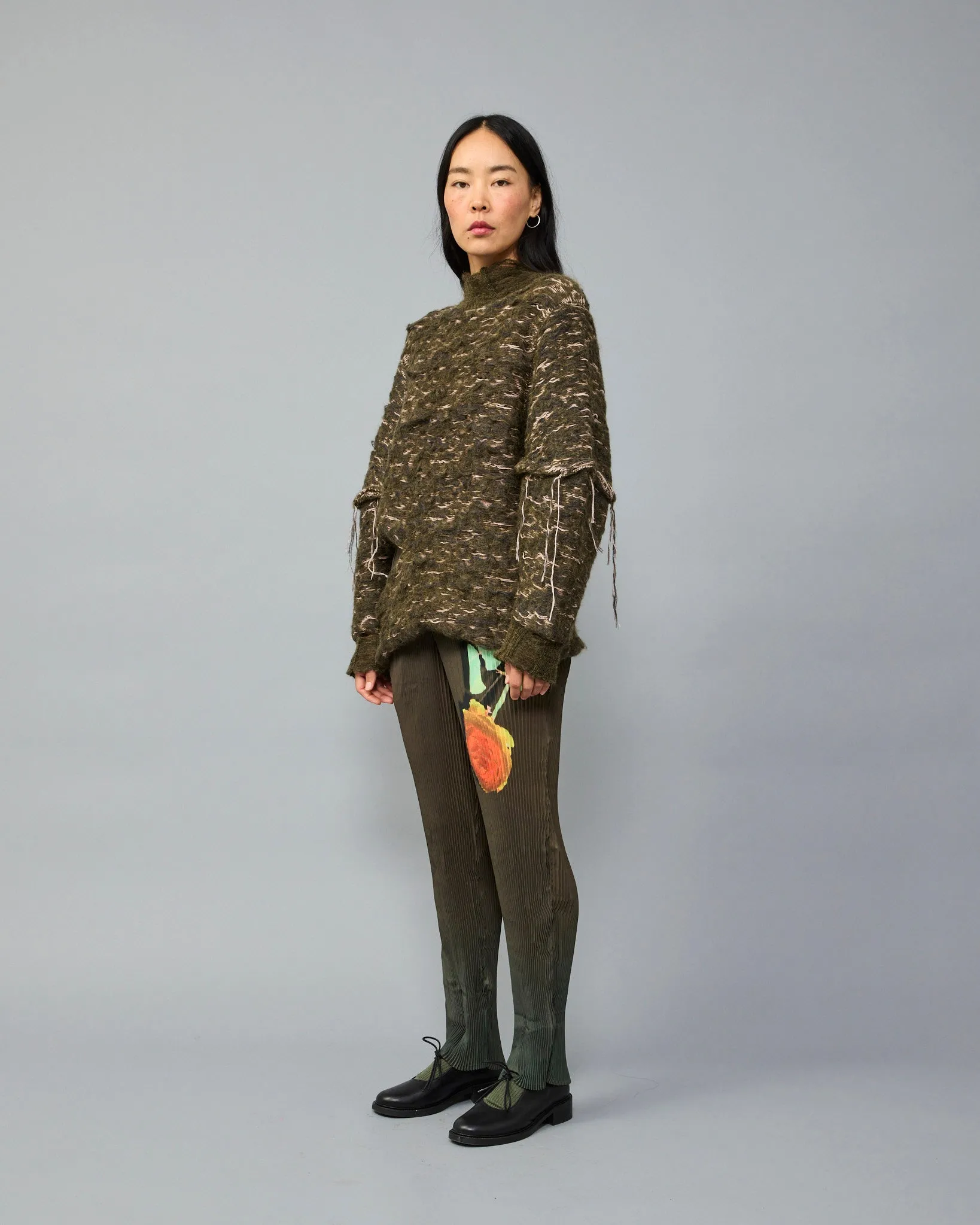 Hera Reversible Handknitted Pullover in Moss sold by Julia Heuer product image thumbnail 2