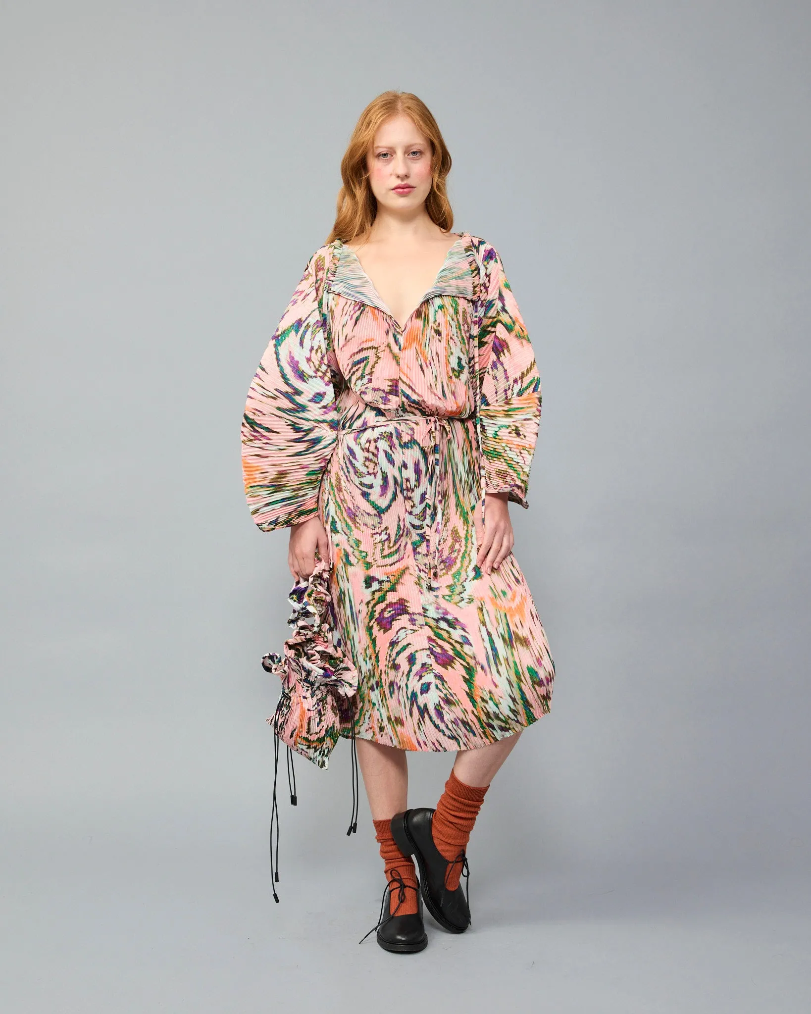 Laiza Pleated Dress in Kalle sold by Julia Heuer