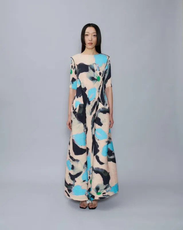 Handpleated Uma Dress in Pablo sold by Julia Heuer