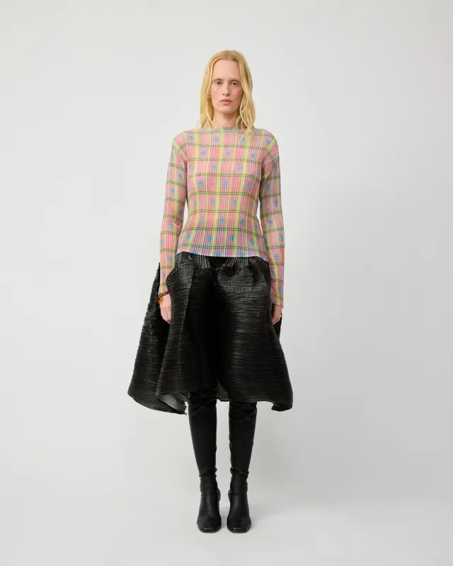 LEE PLEATED TOP IN BLUSH ROMAN made by Julia Heuer