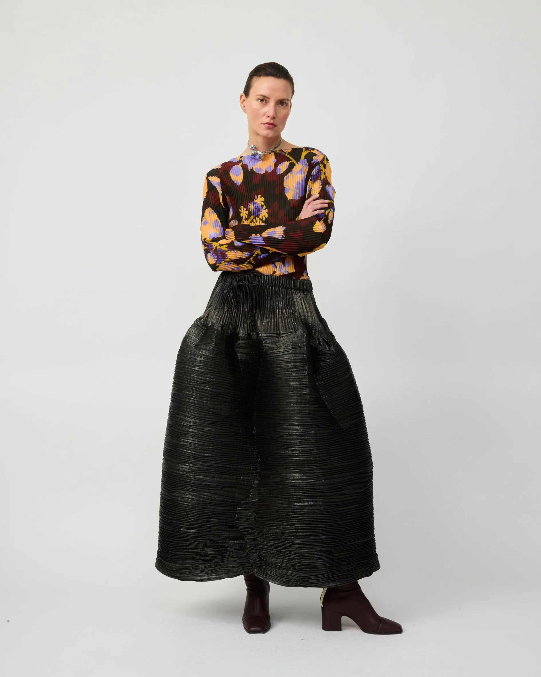 LEE PLEATED TOP IN AMBER INGRID sold by Julia Heuer product image thumbnail 4