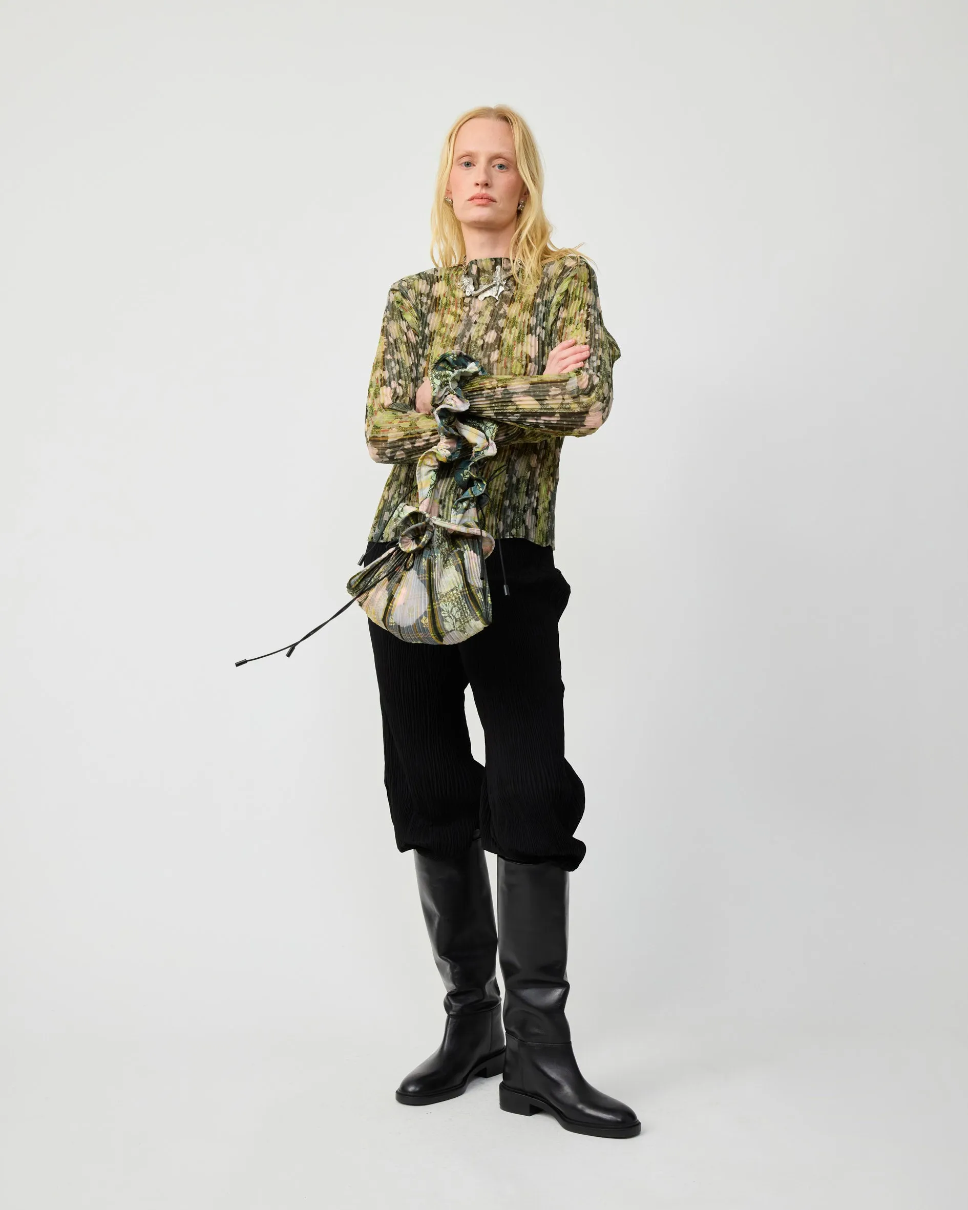 LEE PLEATED TOP IN BRUNO sold by Julia Heuer product image thumbnail 4