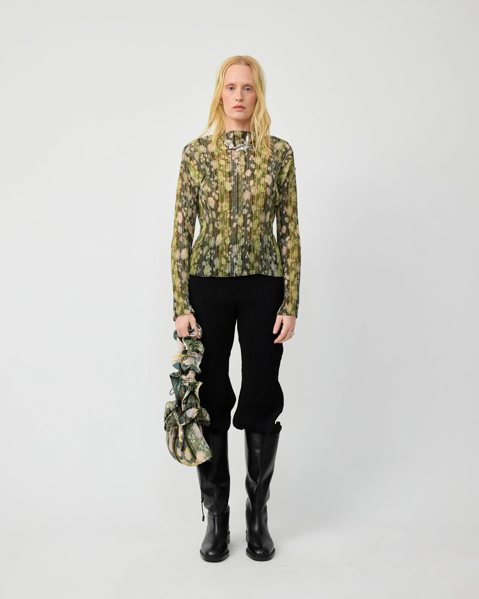LEE PLEATED TOP IN BRUNO sold by Julia Heuer