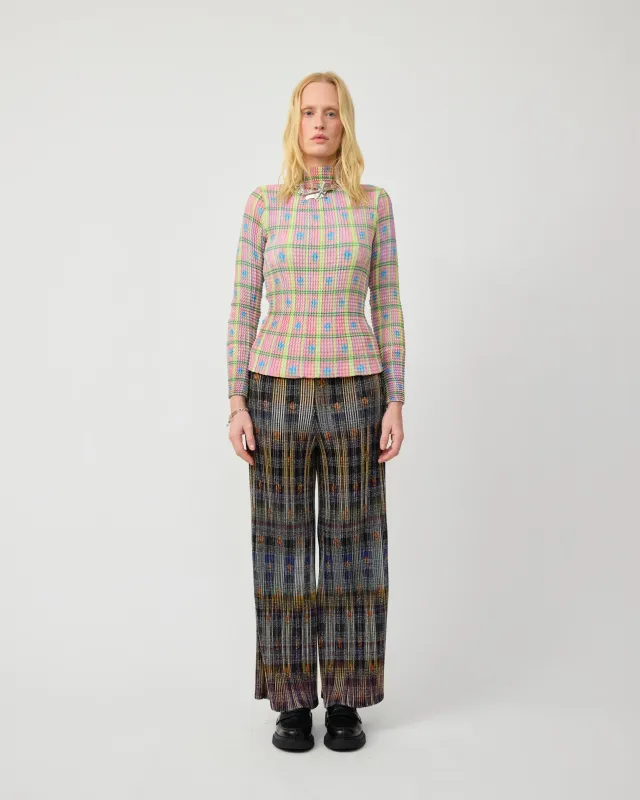 SUSI CROSS PLEATED TOP IN BLUSH ROMAN made by Julia Heuer