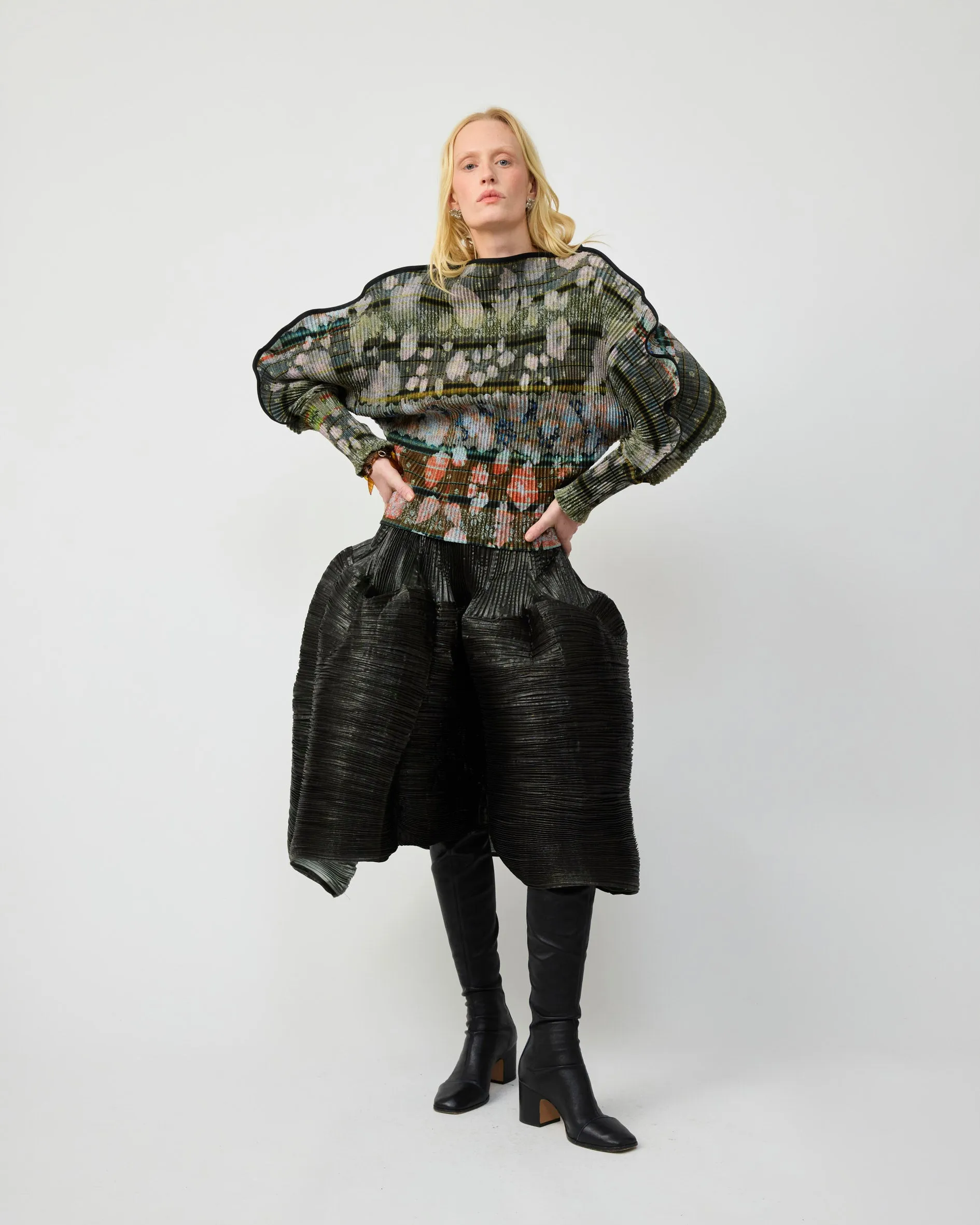 RADOK PLEATED KNIT PULLOVER IN BRUNO sold by Julia Heuer product image thumbnail 4