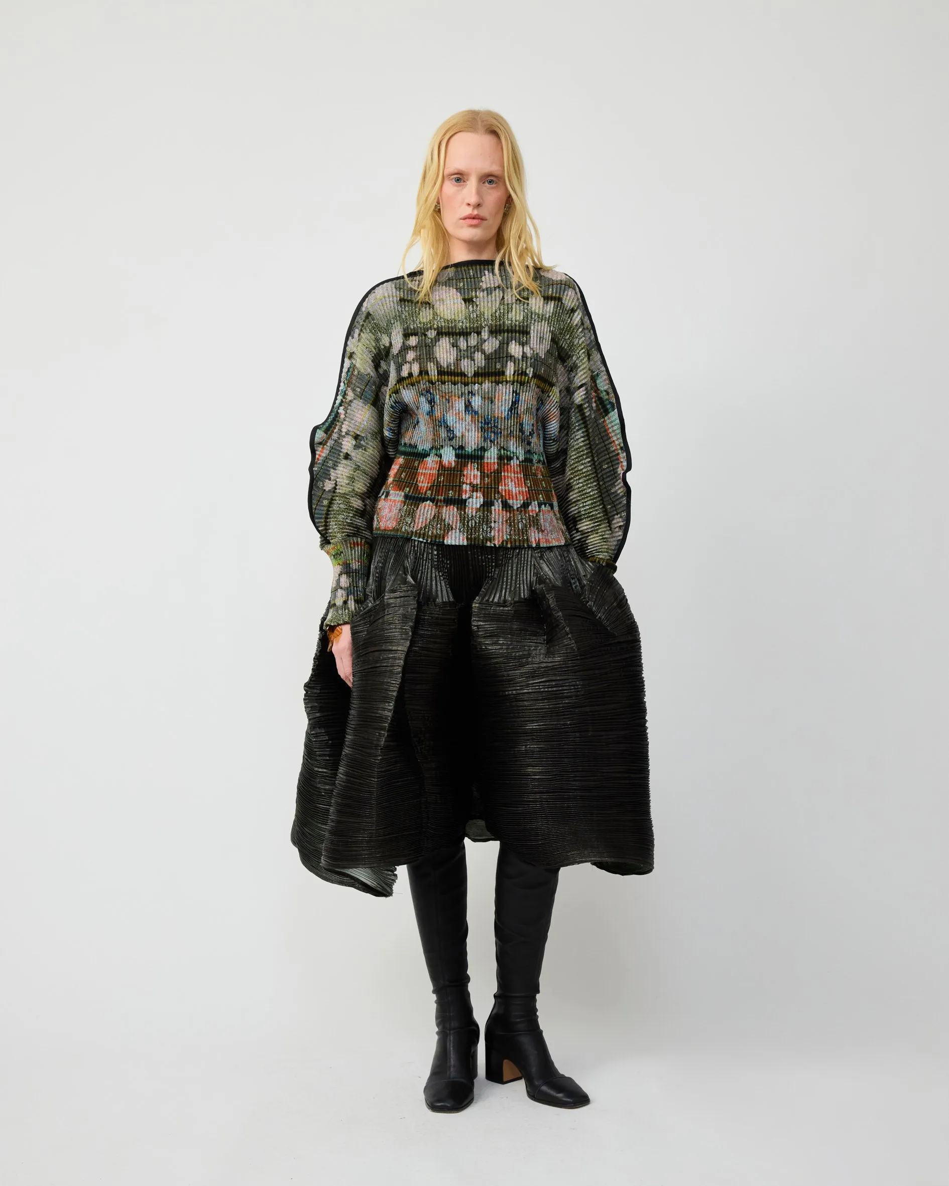 RADOK PLEATED KNIT PULLOVER IN BRUNO sold by Julia Heuer