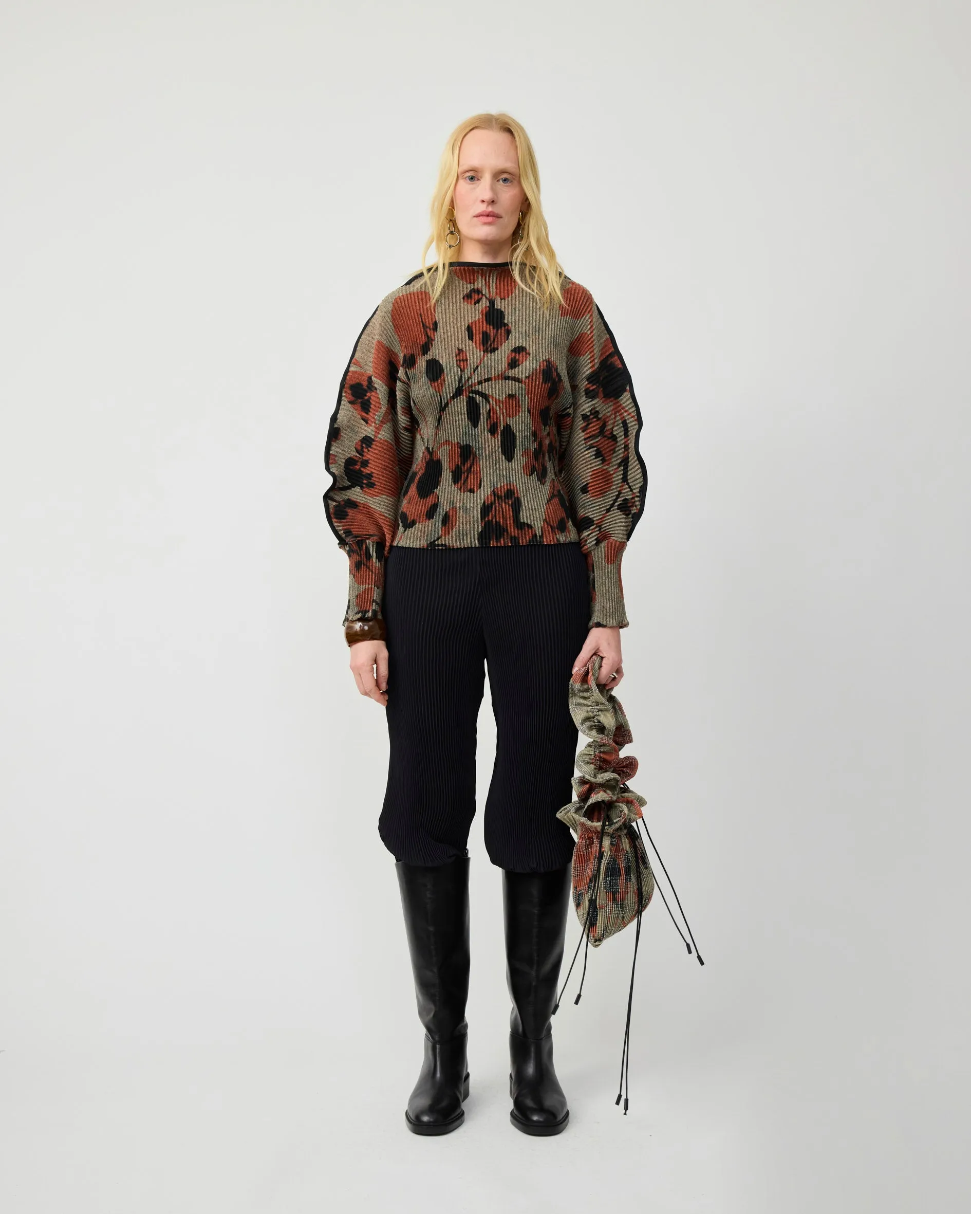 RADOK PLEATED KNIT PULLOVER IN INGRID sold by Julia Heuer