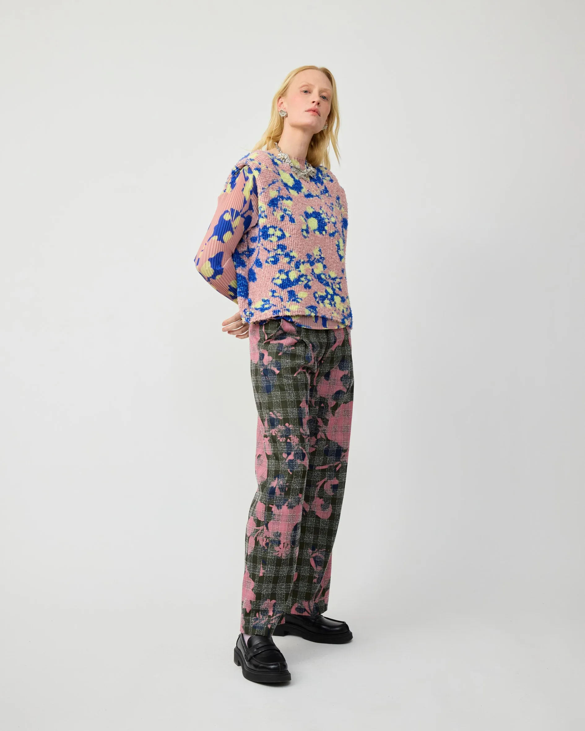 LUTZ CROSS PLEATED FURRY TOP IN BLUSH INGRID sold by Julia Heuer product image thumbnail 4