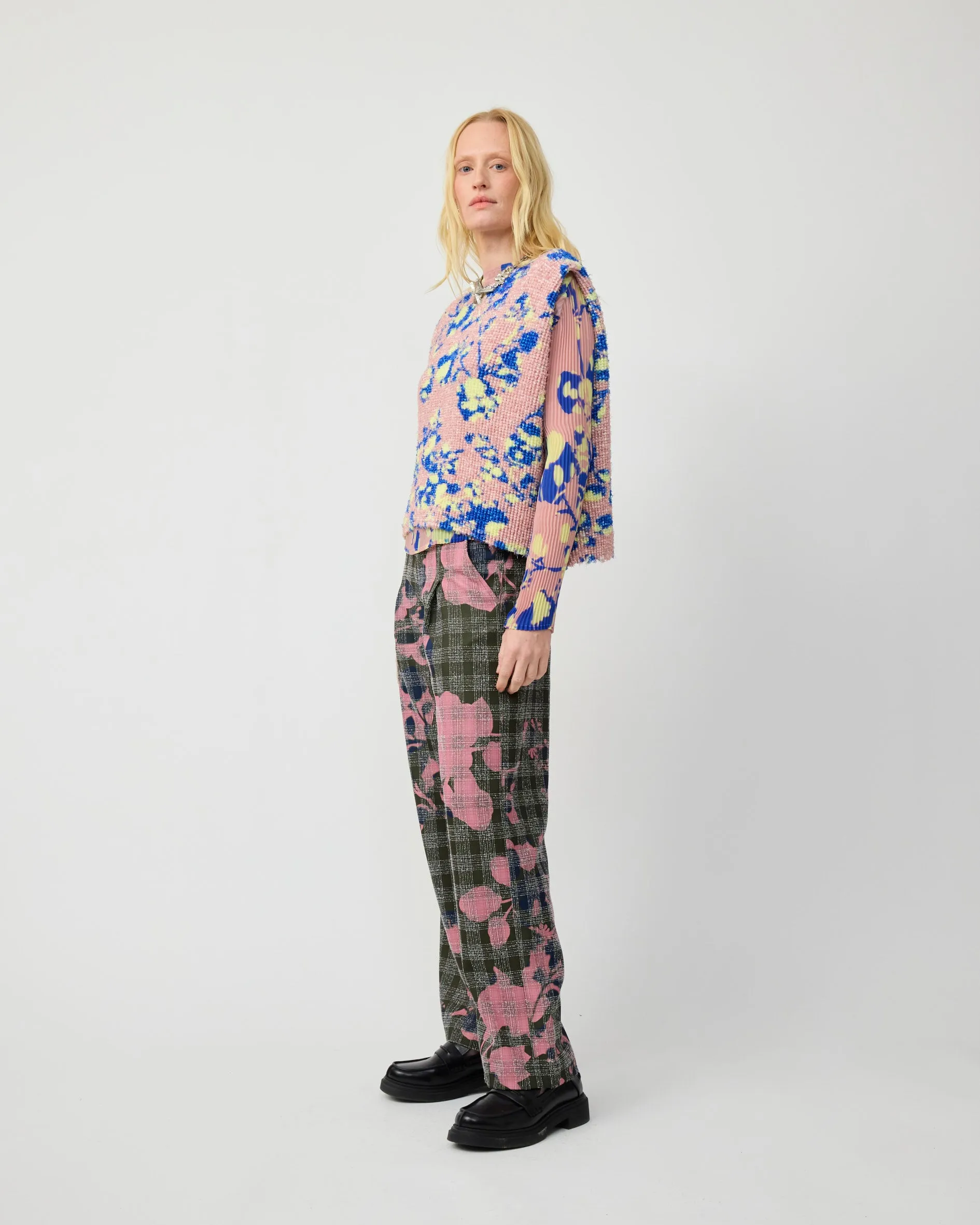 LUTZ CROSS PLEATED FURRY TOP IN BLUSH INGRID sold by Julia Heuer product image thumbnail 2