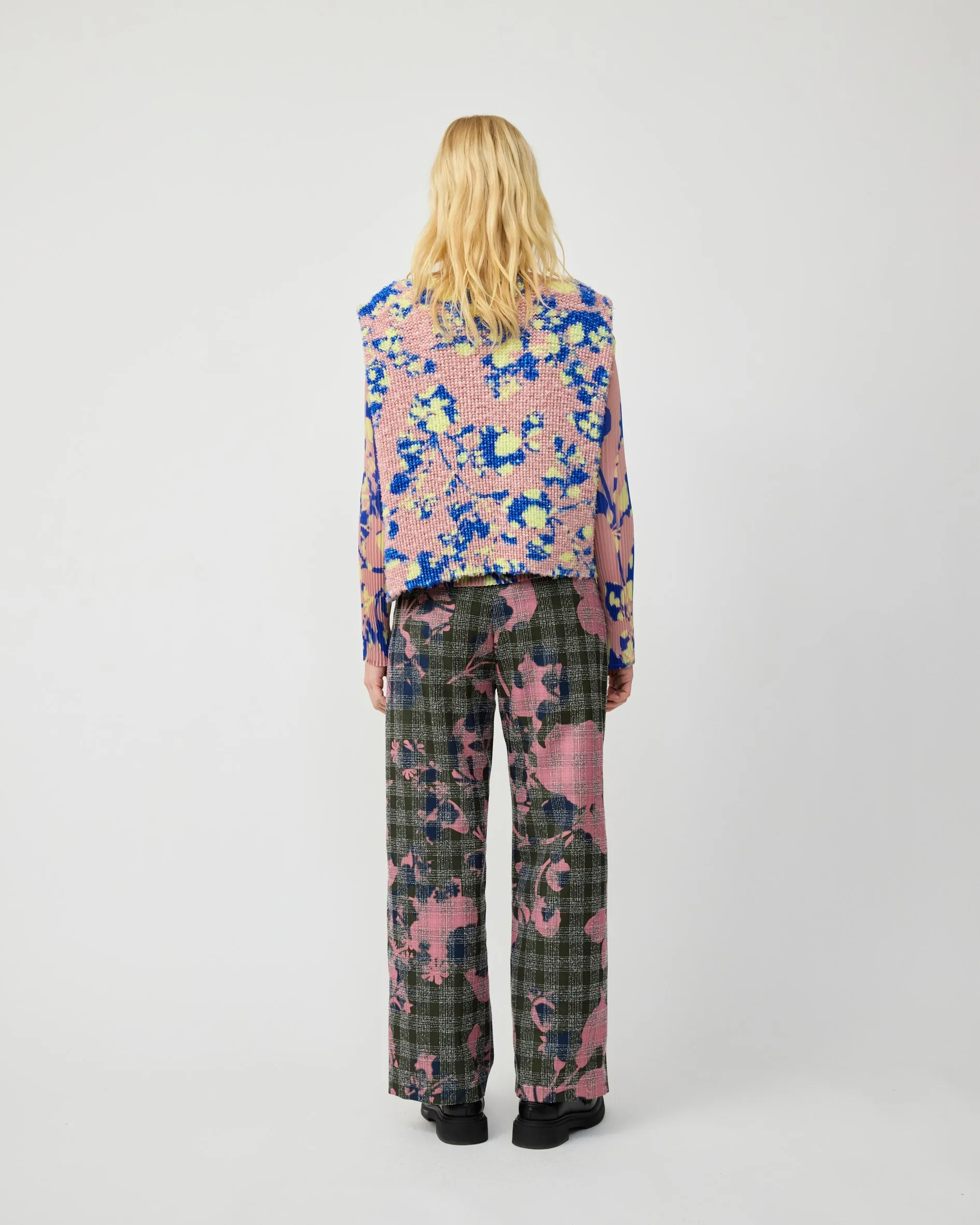 LUTZ CROSS PLEATED FURRY TOP IN BLUSH INGRID sold by Julia Heuer product image thumbnail 3