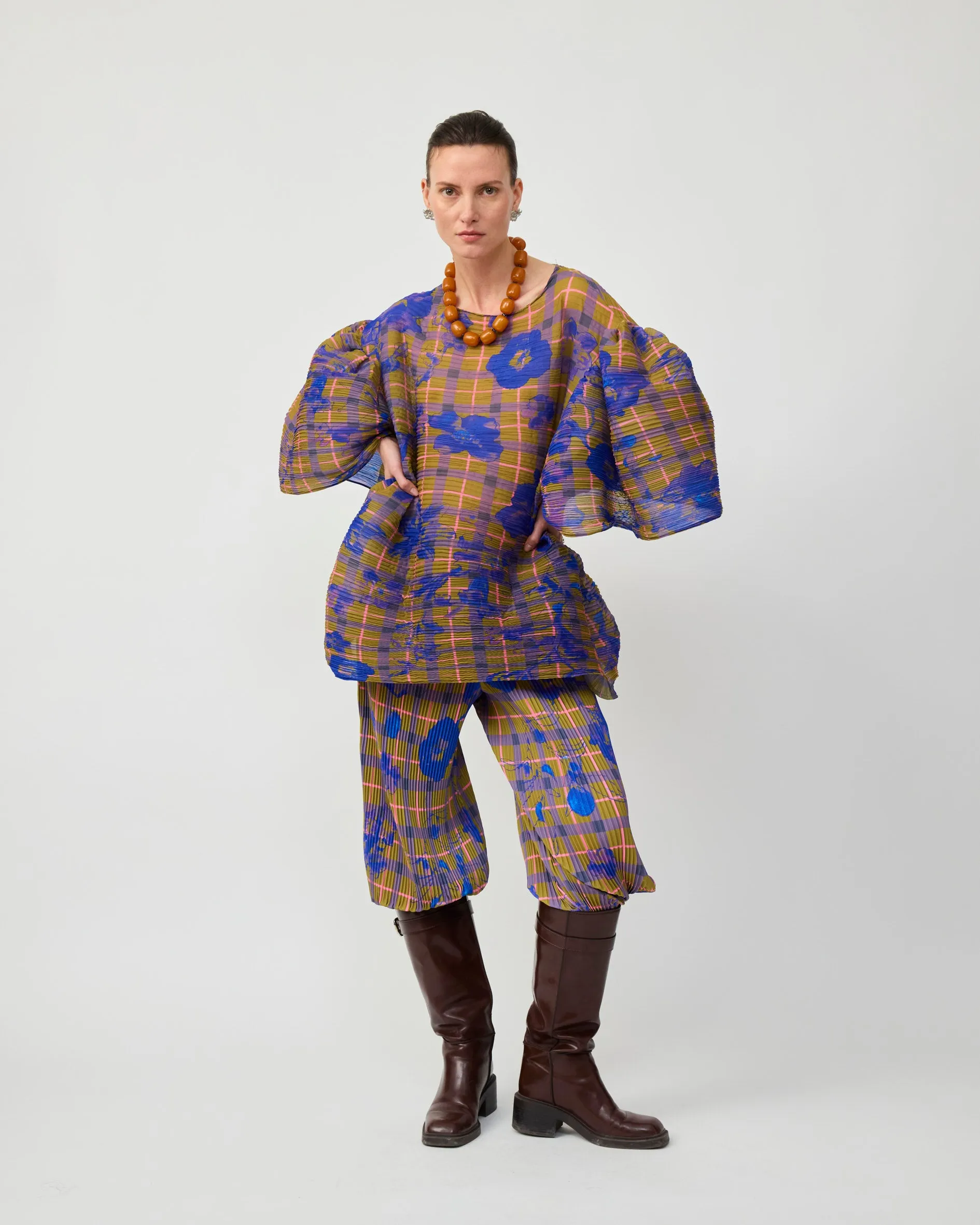 ROBIN HANDPLEATED TOP IN MALIK sold by Julia Heuer product image thumbnail 4
