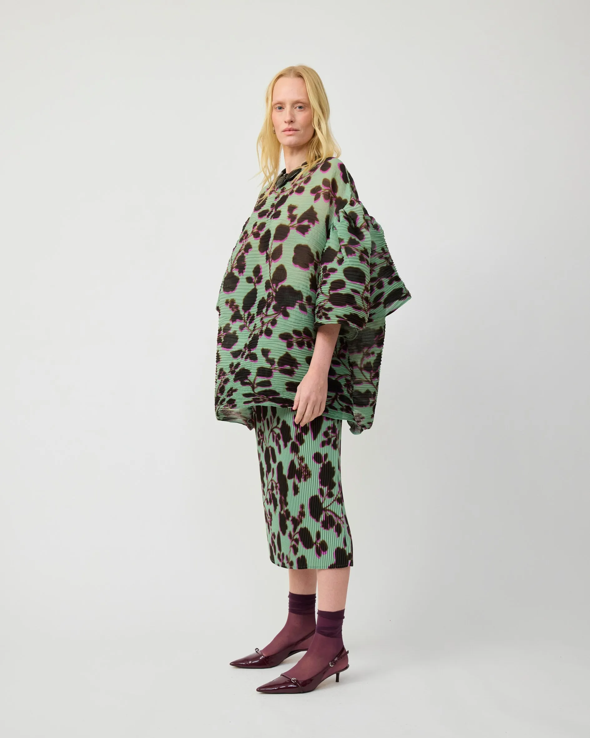 ROBIN HANDPLEATED TOP IN PEPPERMINT INGRID sold by Julia Heuer product image thumbnail 2