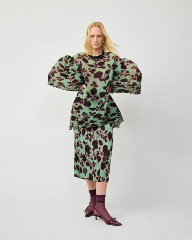 ROBIN HANDPLEATED TOP IN PEPPERMINT INGRID made by Julia Heuer