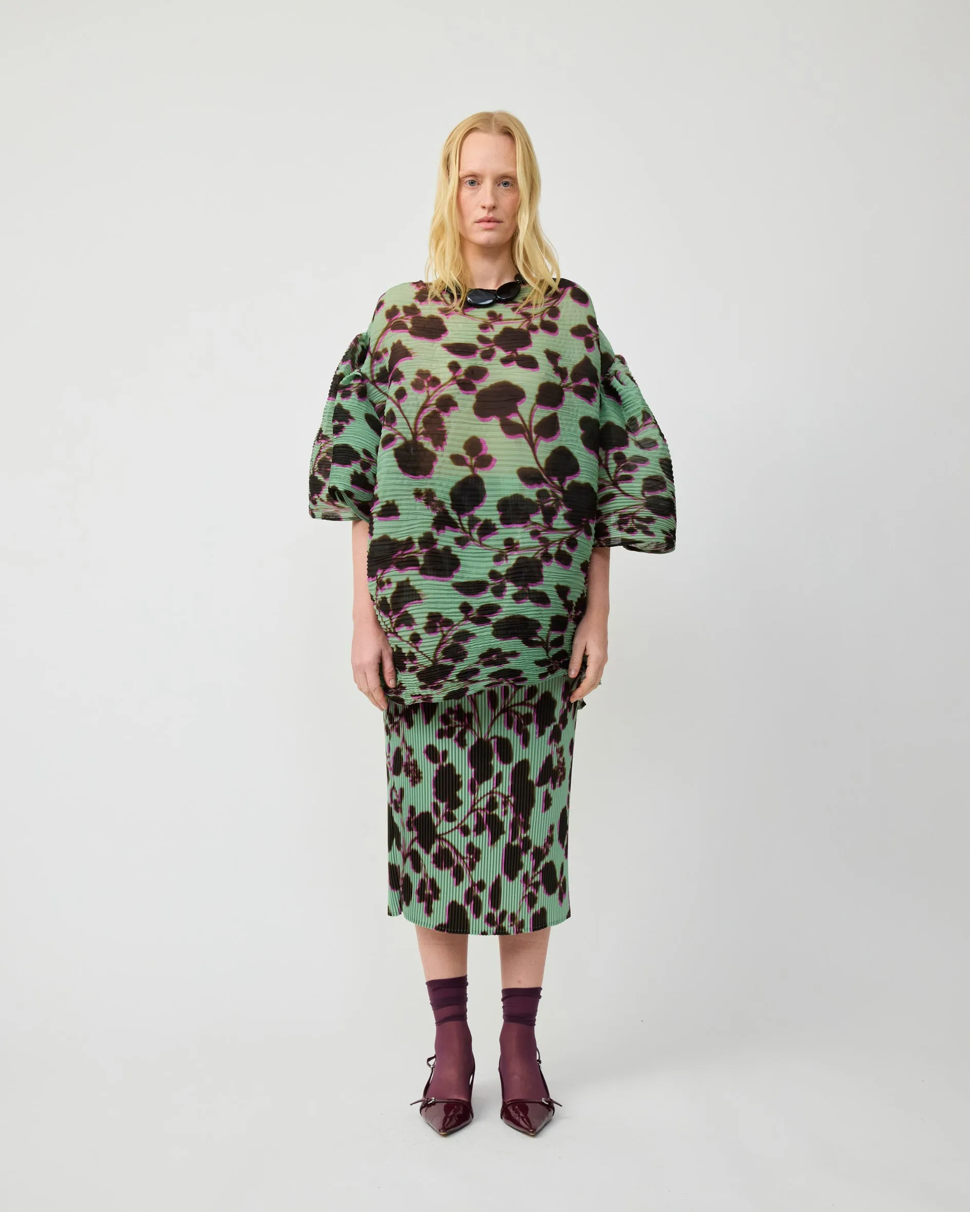 ROBIN HANDPLEATED TOP IN PEPPERMINT INGRID sold by Julia Heuer product image thumbnail 4