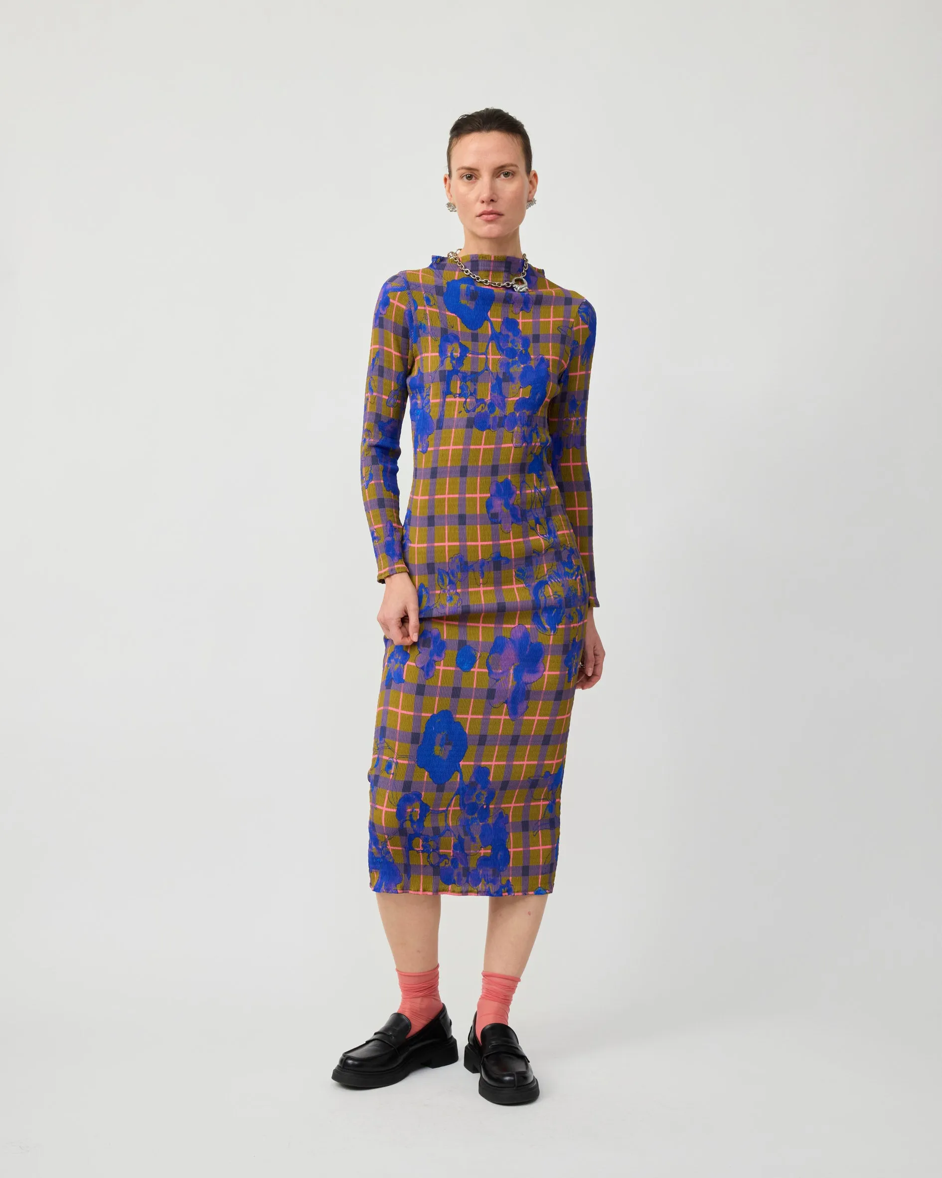 RUPERT SMOCK PLEATED DRESS IN MALIK sold by Julia Heuer product image thumbnail 4