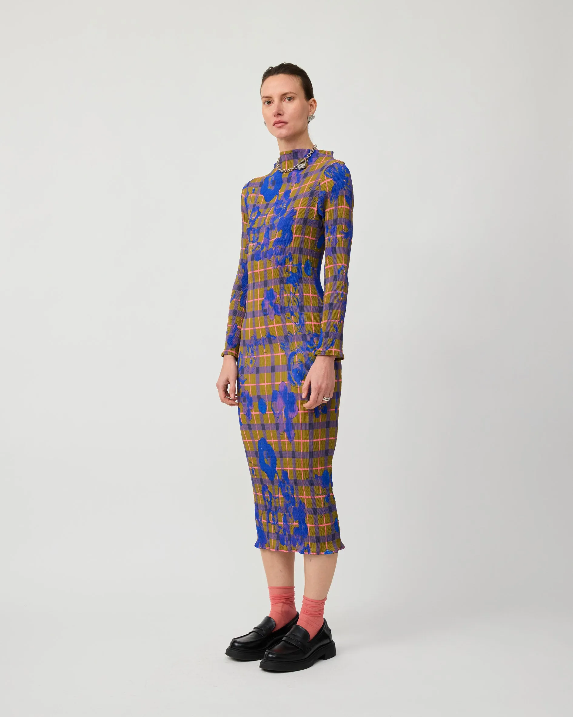 RUPERT SMOCK PLEATED DRESS IN MALIK sold by Julia Heuer product image thumbnail 2