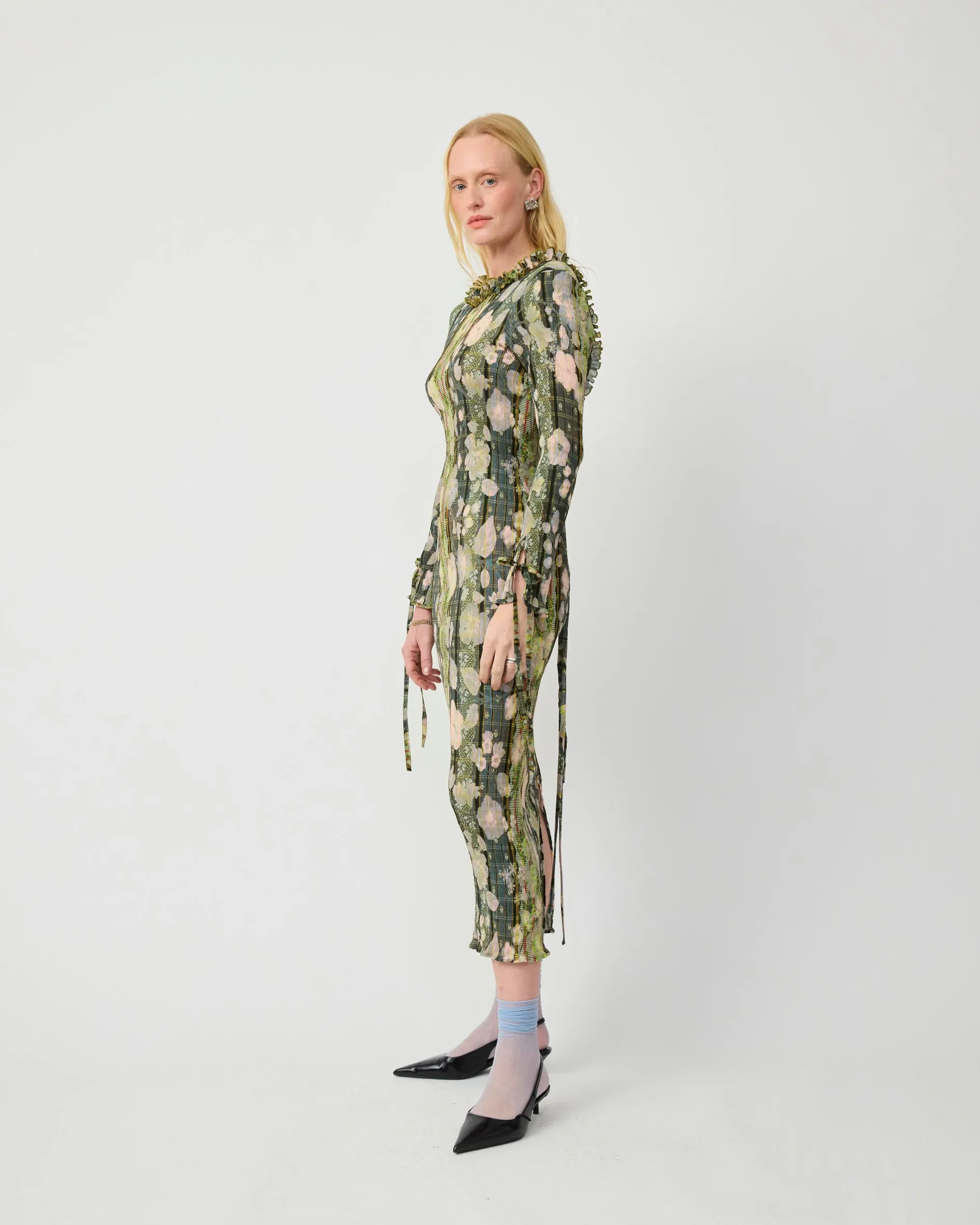 HUXLEY SMOCK PLEATED DRESS IN BRUNO sold by Julia Heuer product image thumbnail 2