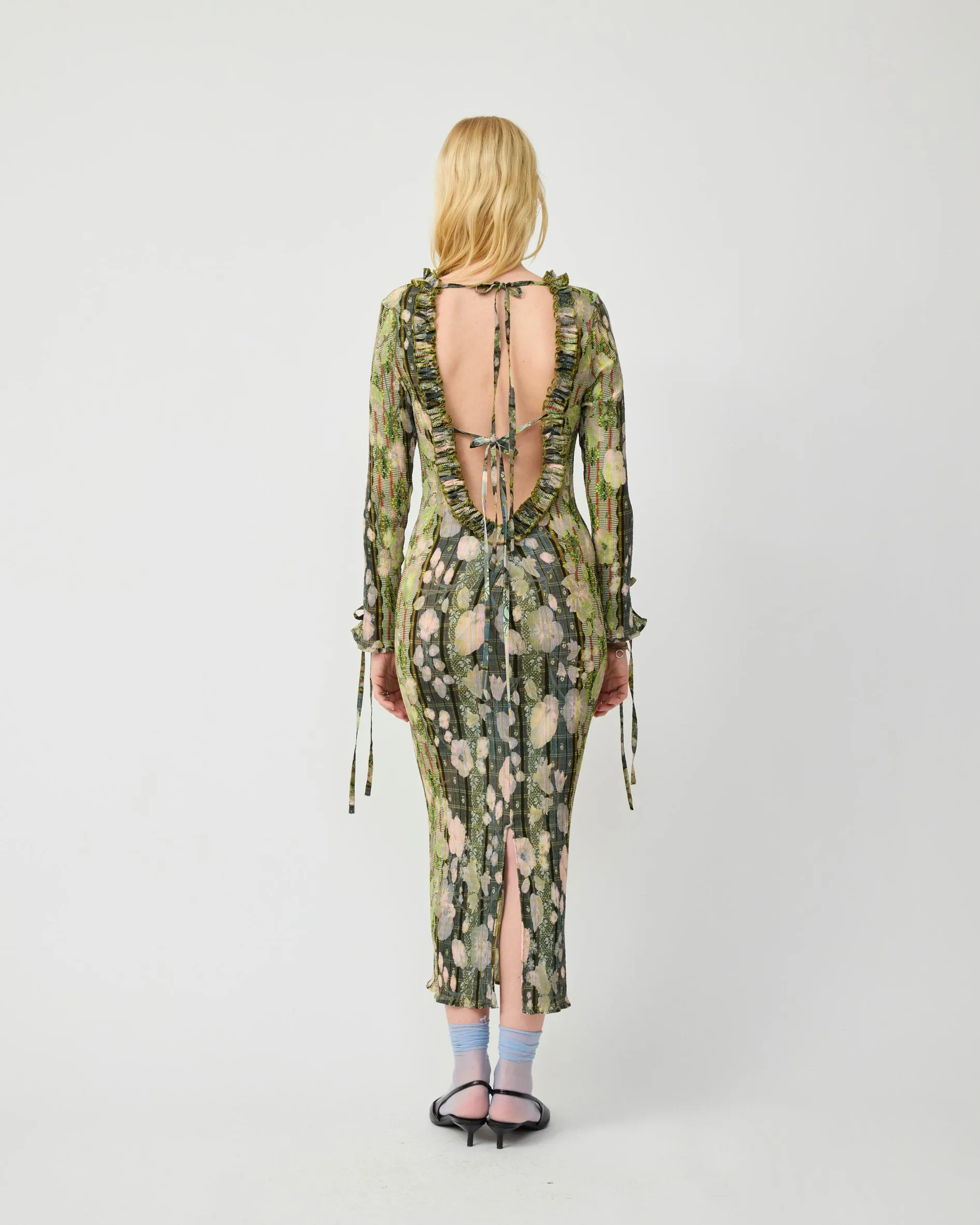 HUXLEY SMOCK PLEATED DRESS IN BRUNO sold by Julia Heuer product image thumbnail 3