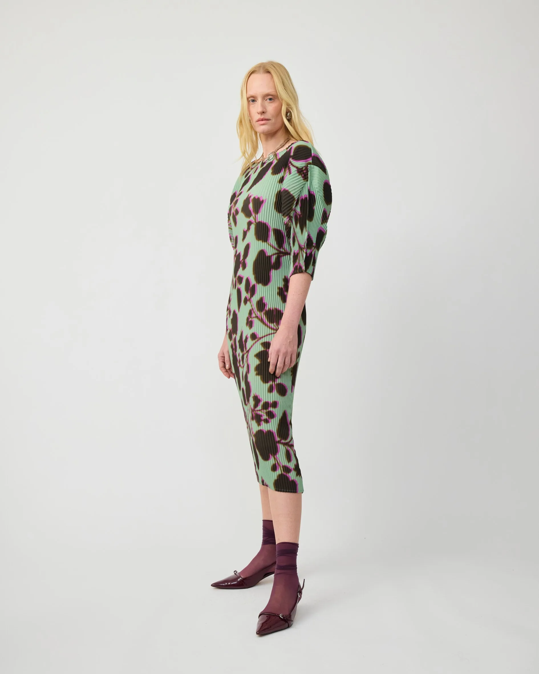 LEILA PLEATED DRESS IN PEPPERMINT INGRID sold by Julia Heuer product image thumbnail 2