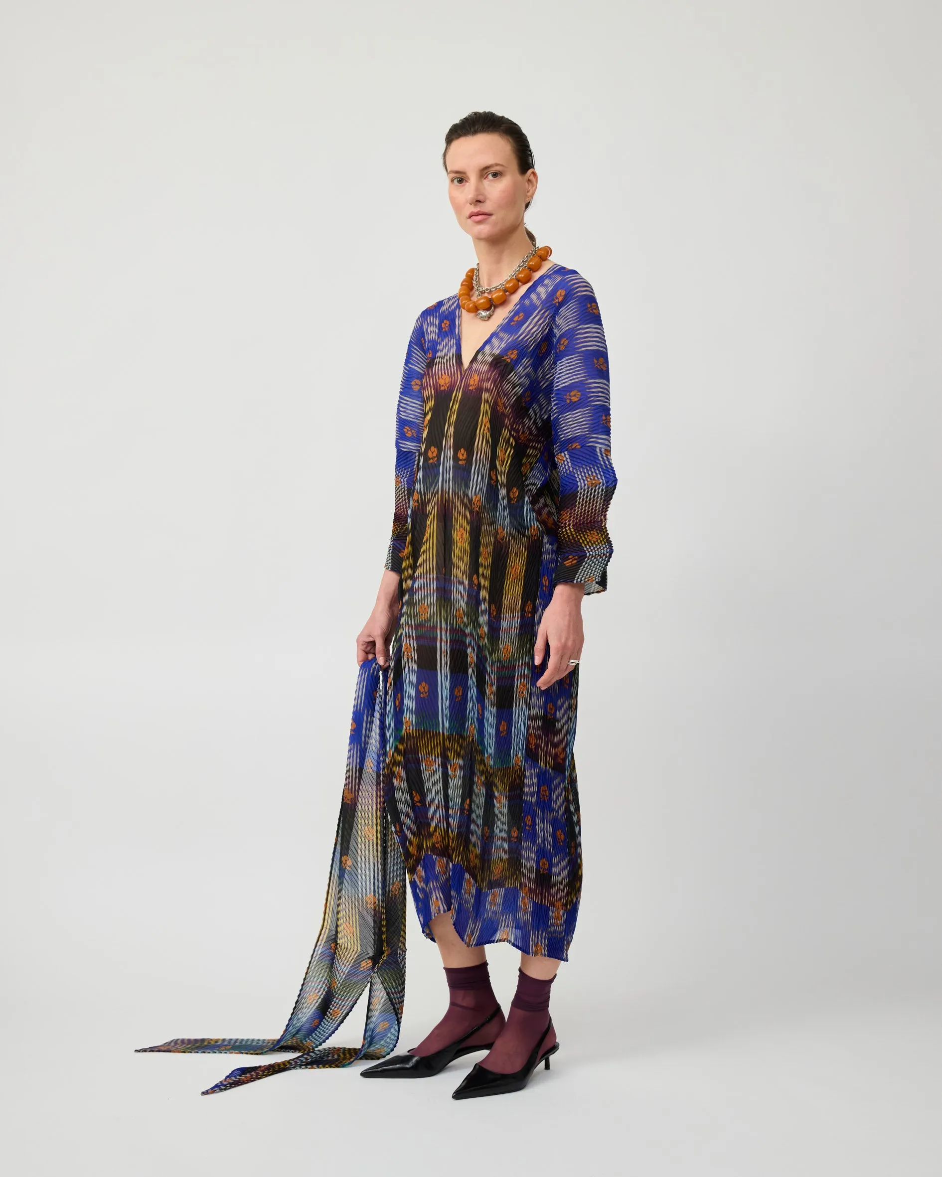SUE HANDPLEATED KAFTAN IN DARK HELGE sold by Julia Heuer product image thumbnail 2