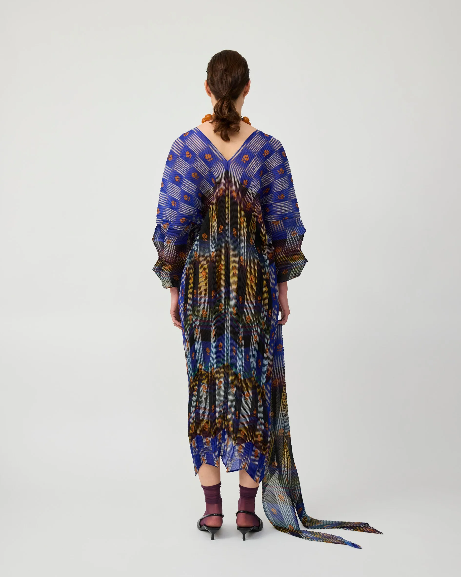 SUE HANDPLEATED KAFTAN IN DARK HELGE sold by Julia Heuer product image thumbnail 3
