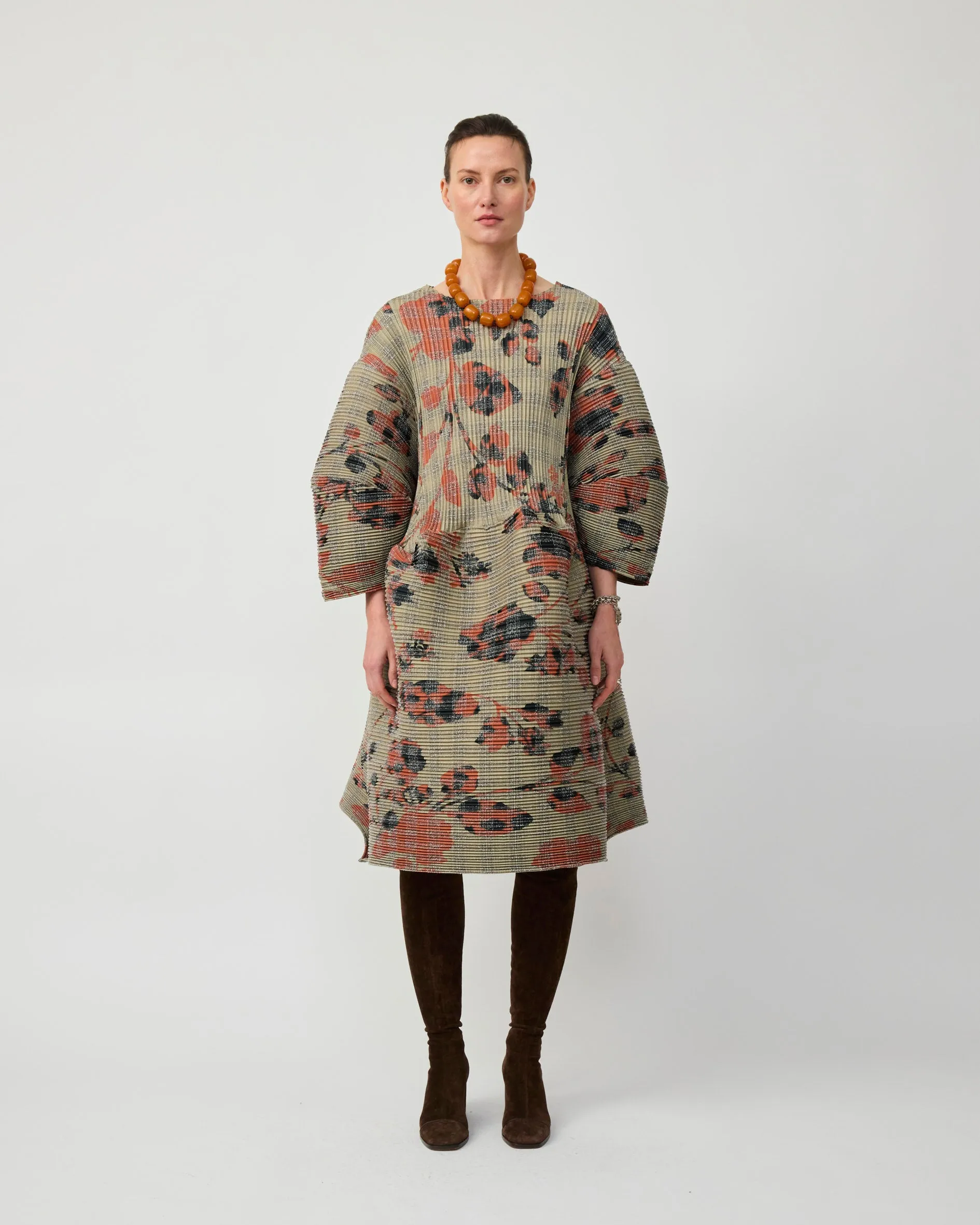 PAX PLEATED TARTAN DRESS IN SANDY INGRID sold by Julia Heuer