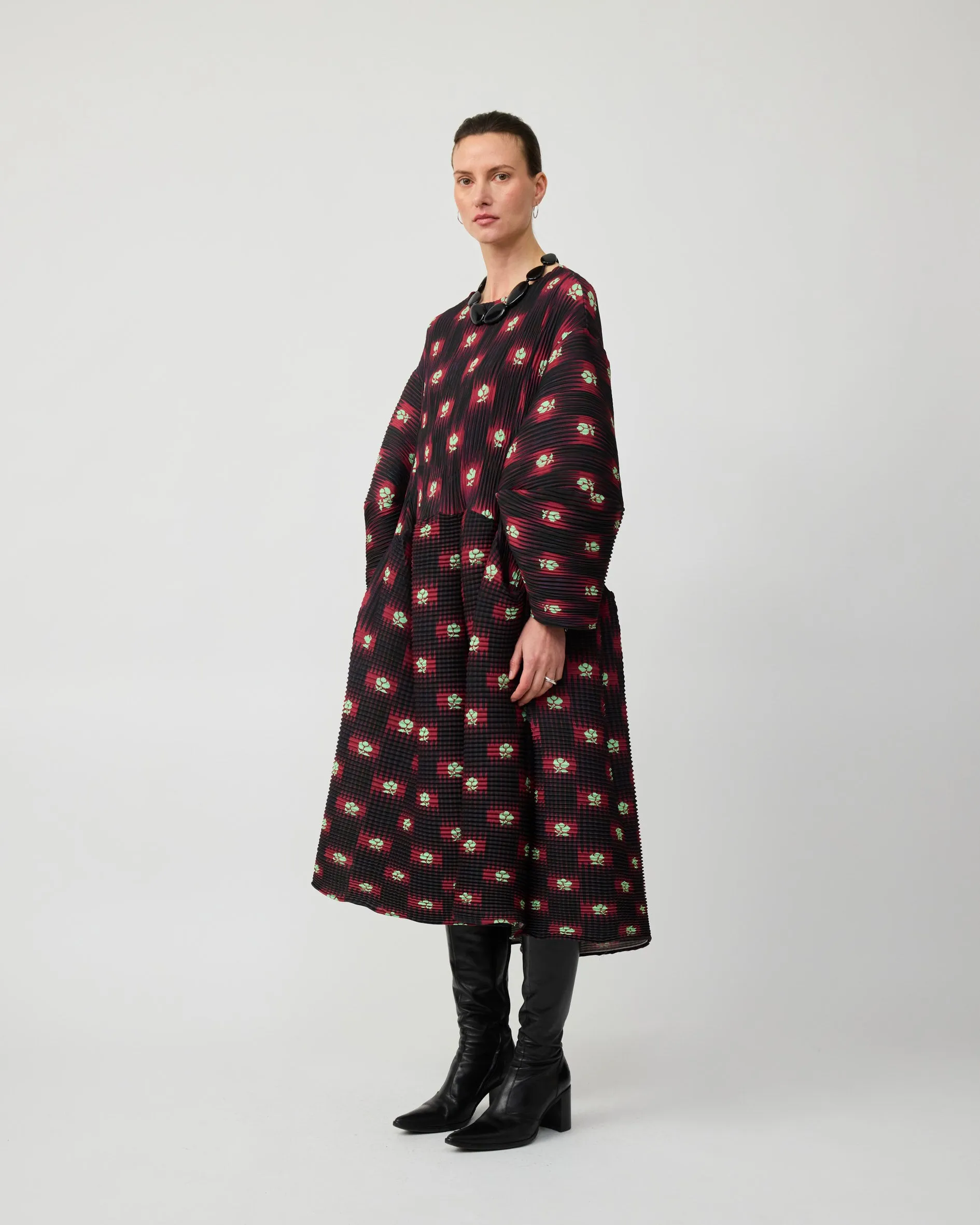 PAX HANDPLEATED DRESS IN RUBY ROMAN sold by Julia Heuer product image thumbnail 2