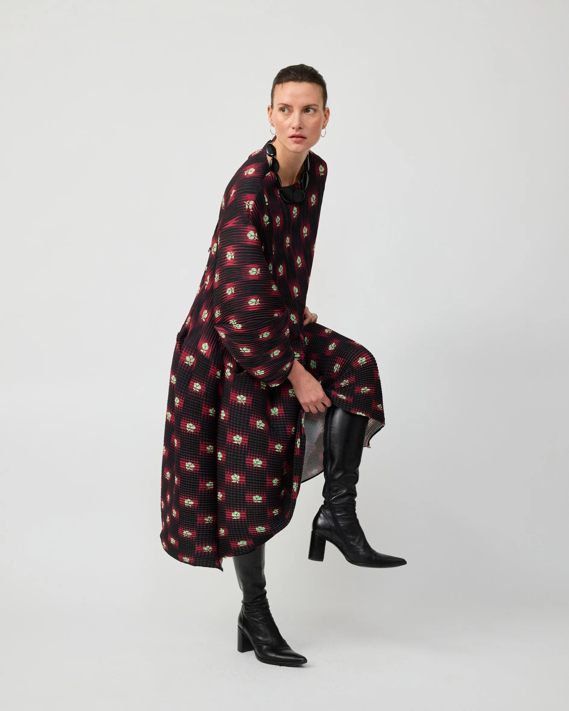 PAX HANDPLEATED DRESS IN RUBY ROMAN sold by Julia Heuer product image thumbnail 4