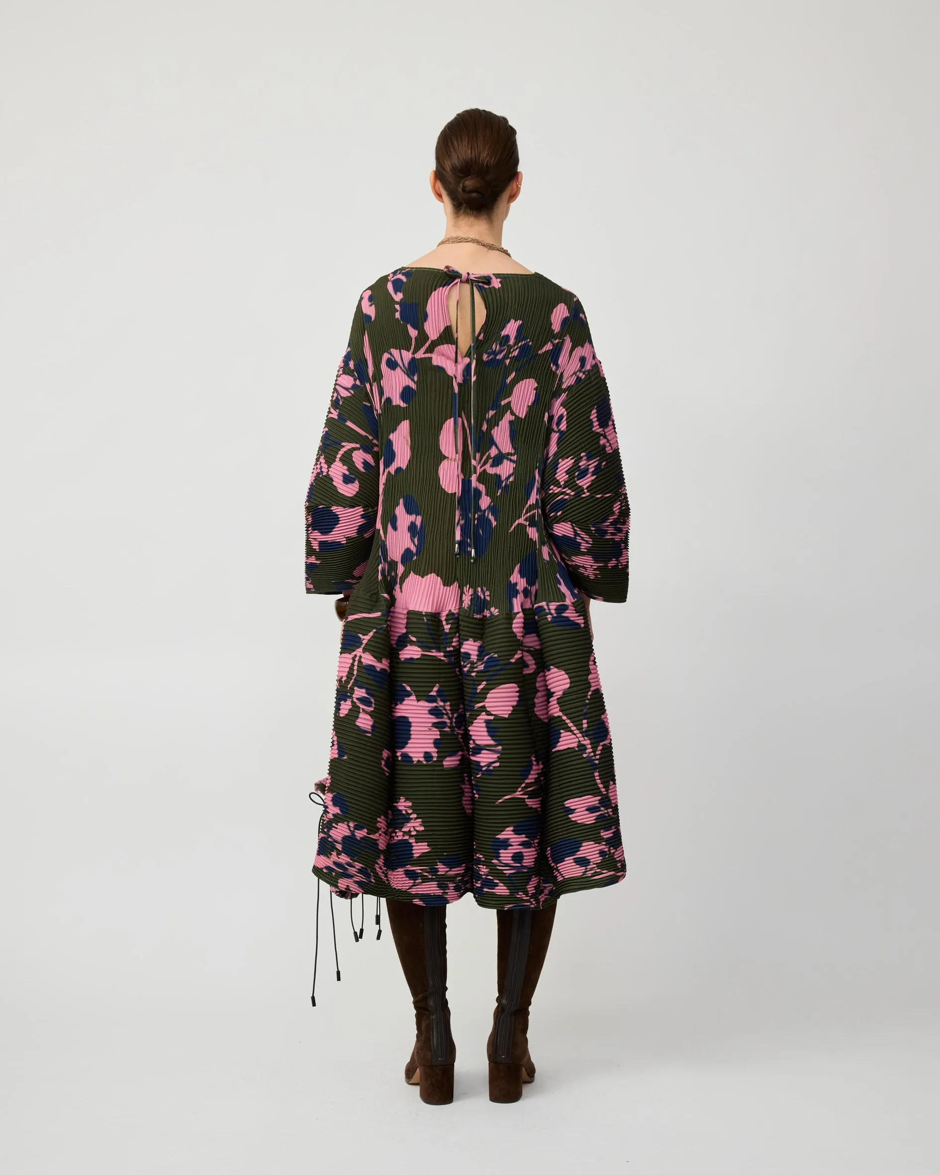 PAX HANDPLEATED DRESS IN MOSS INGRID sold by Julia Heuer product image thumbnail 3