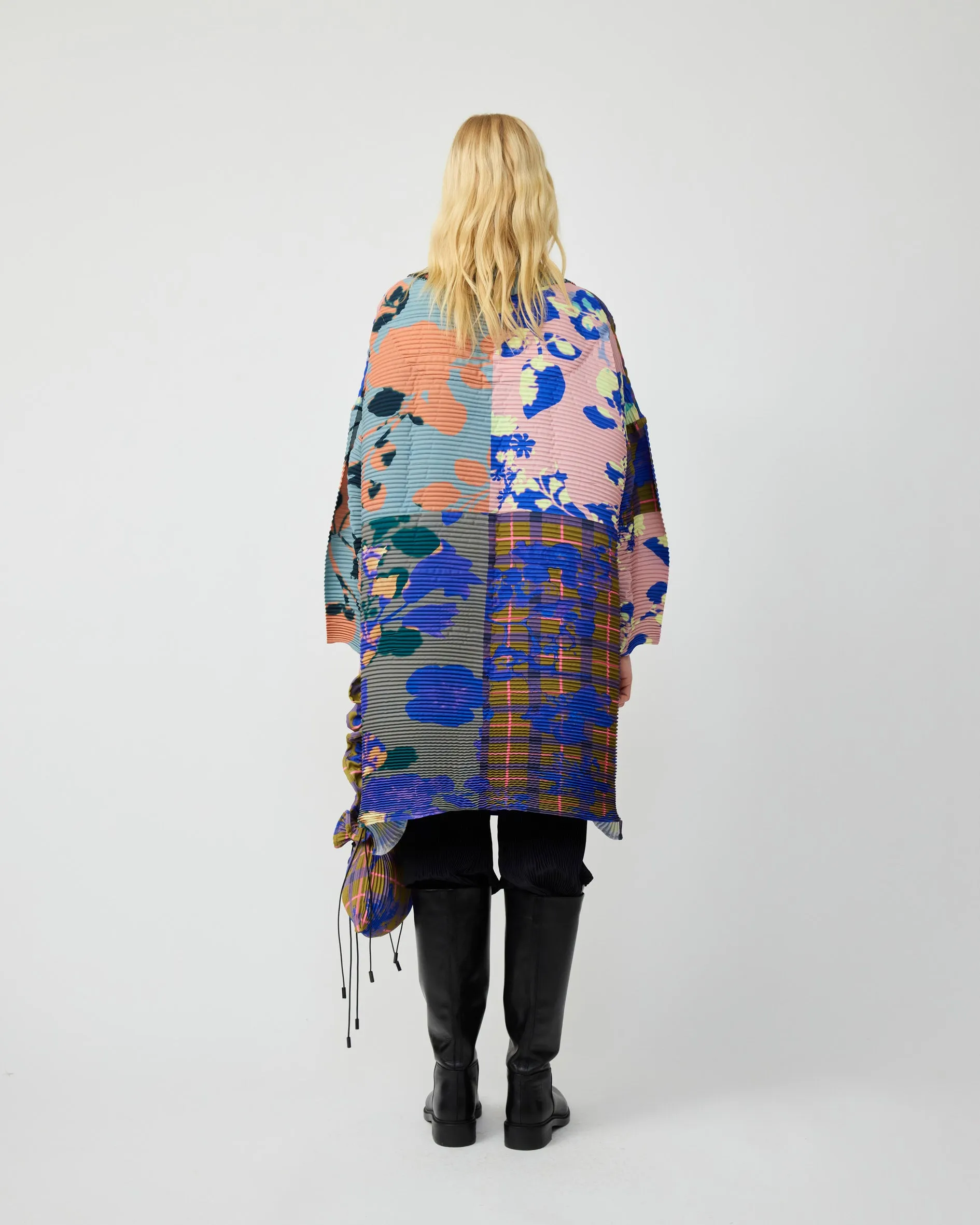 JOHAN HANDPLEATED COAT IN PATCHWORK INGRID sold by Julia Heuer product image thumbnail 3