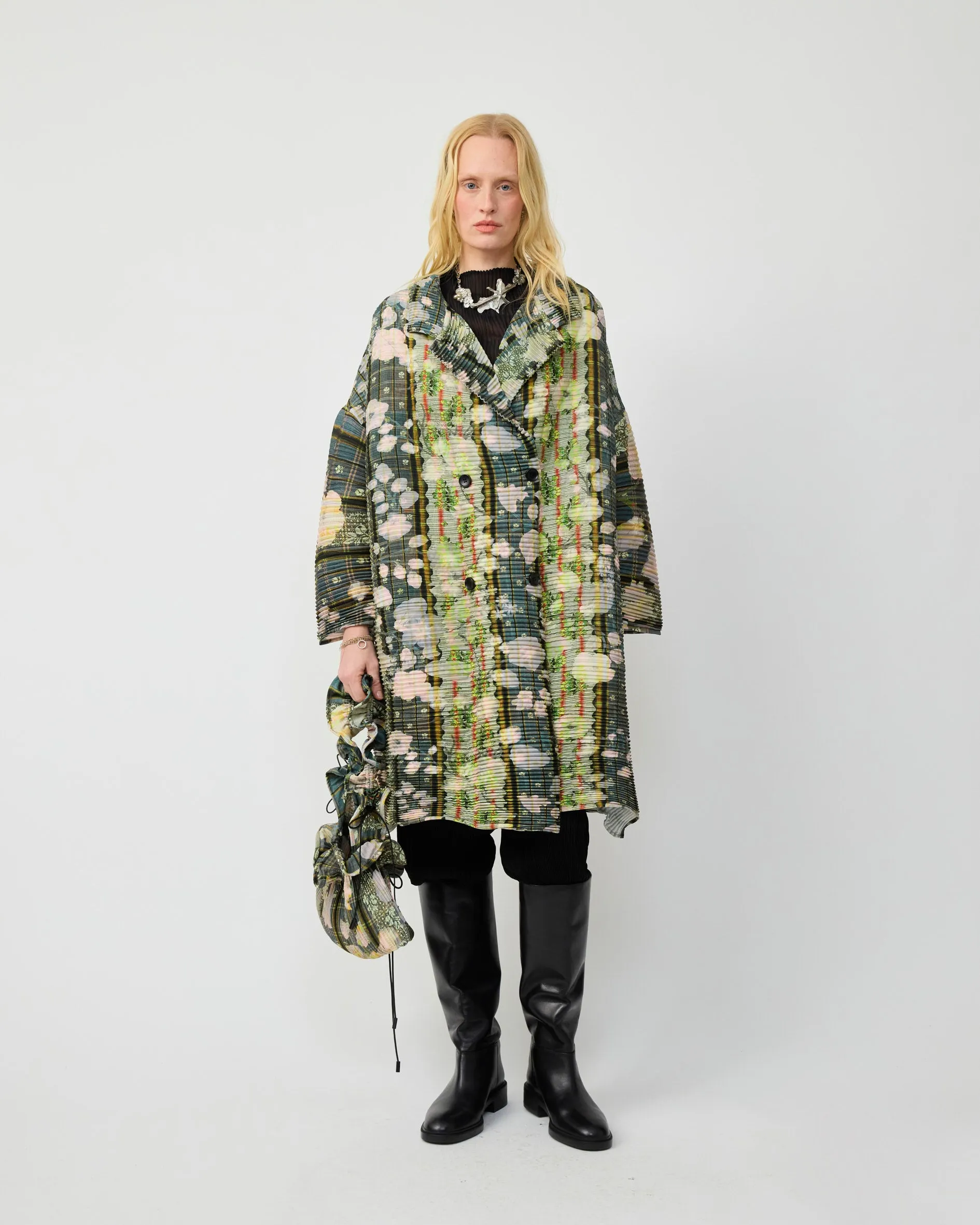 JOHAN HANDPLEATED COAT IN BRUNO sold by Julia Heuer