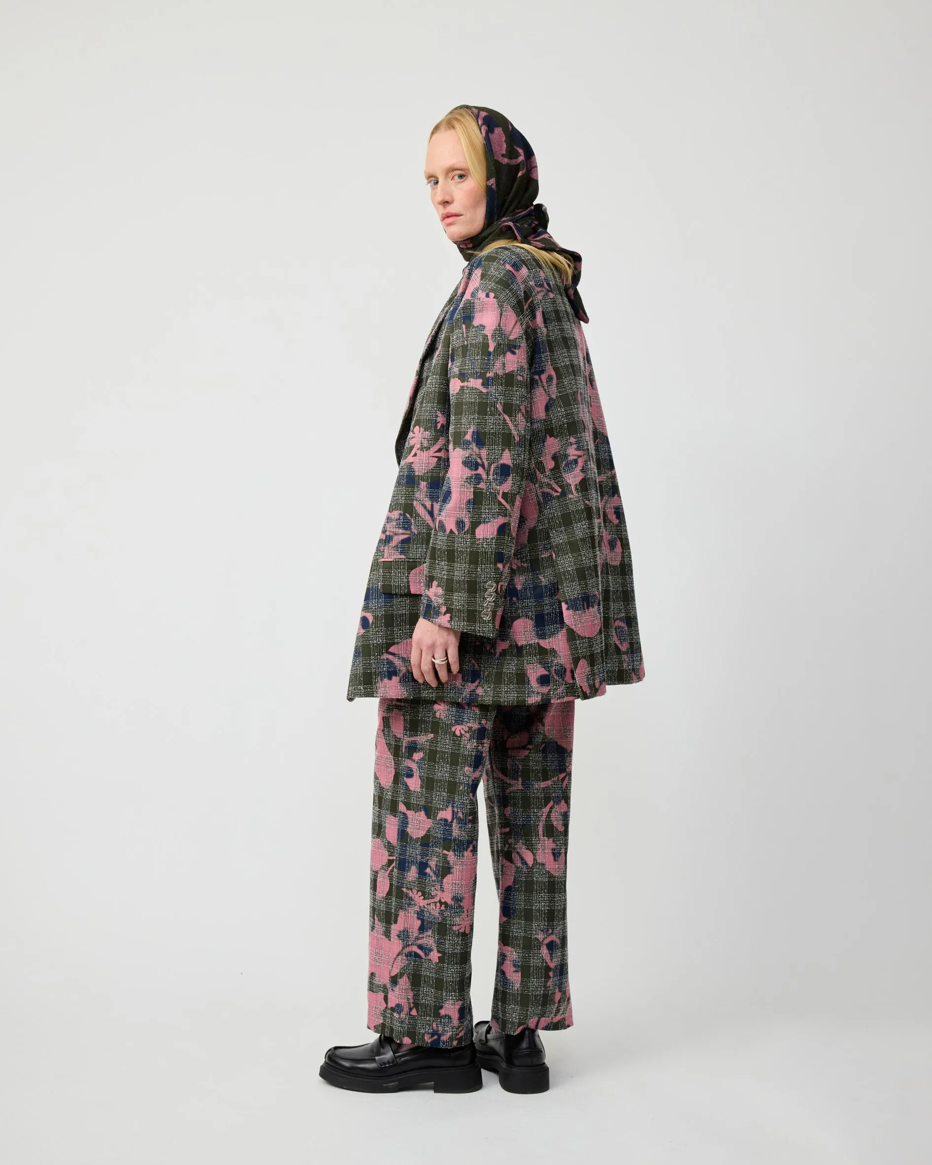 FRIDA HEAD SCARF IN MOSS INGRID sold by Julia Heuer product image thumbnail 3