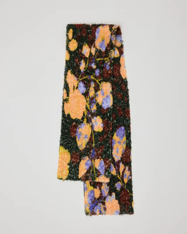 BOA PLEATED FURRY SCARF IN AMBER INGRID made by Julia Heuer