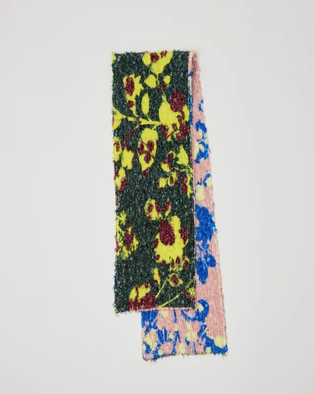 BOA PLEATED FURRY SCARF IN PATCHWORK INGRID made by Julia Heuer