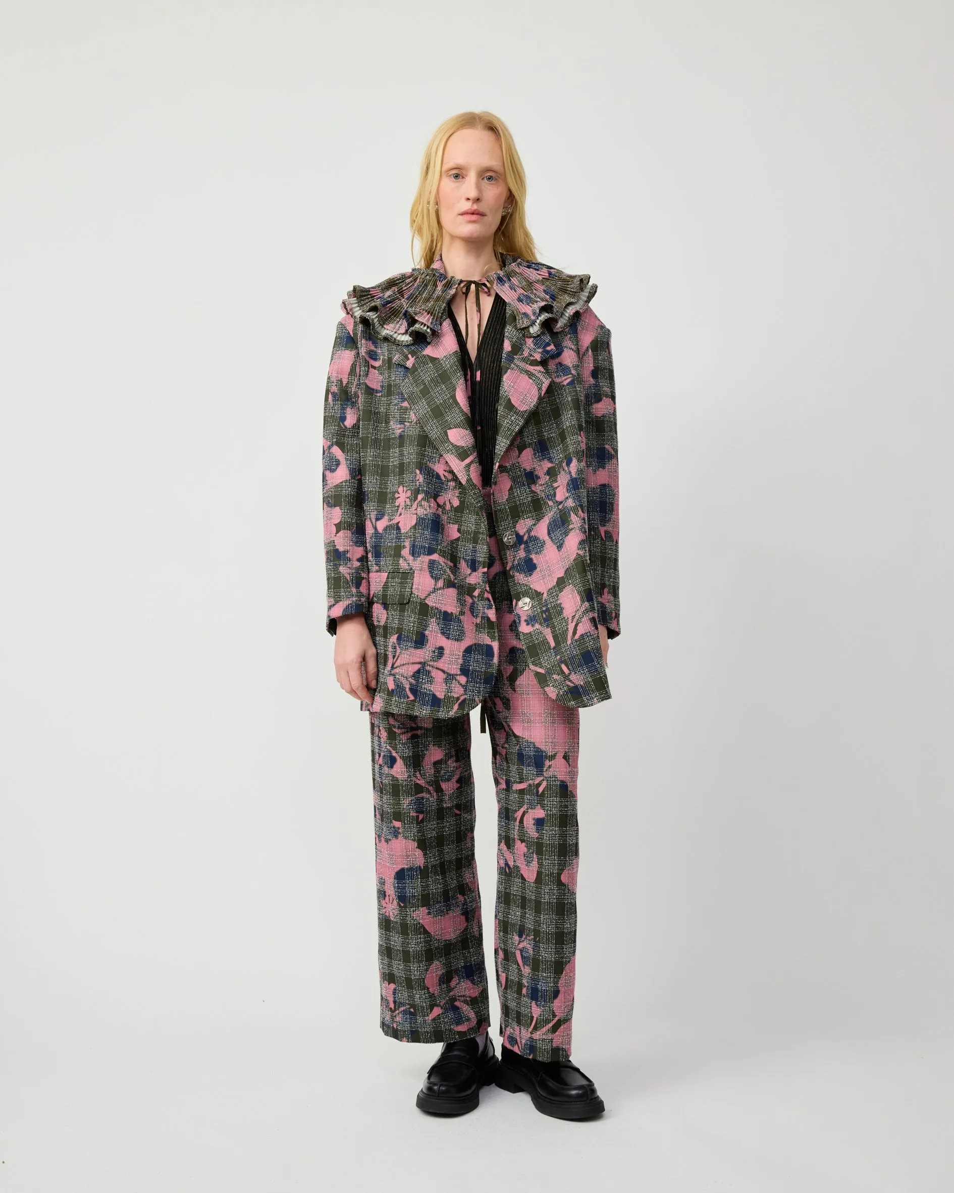 WINNIE PLEATED COLLAR IN MOSS INGRID sold by Julia Heuer product image thumbnail 2