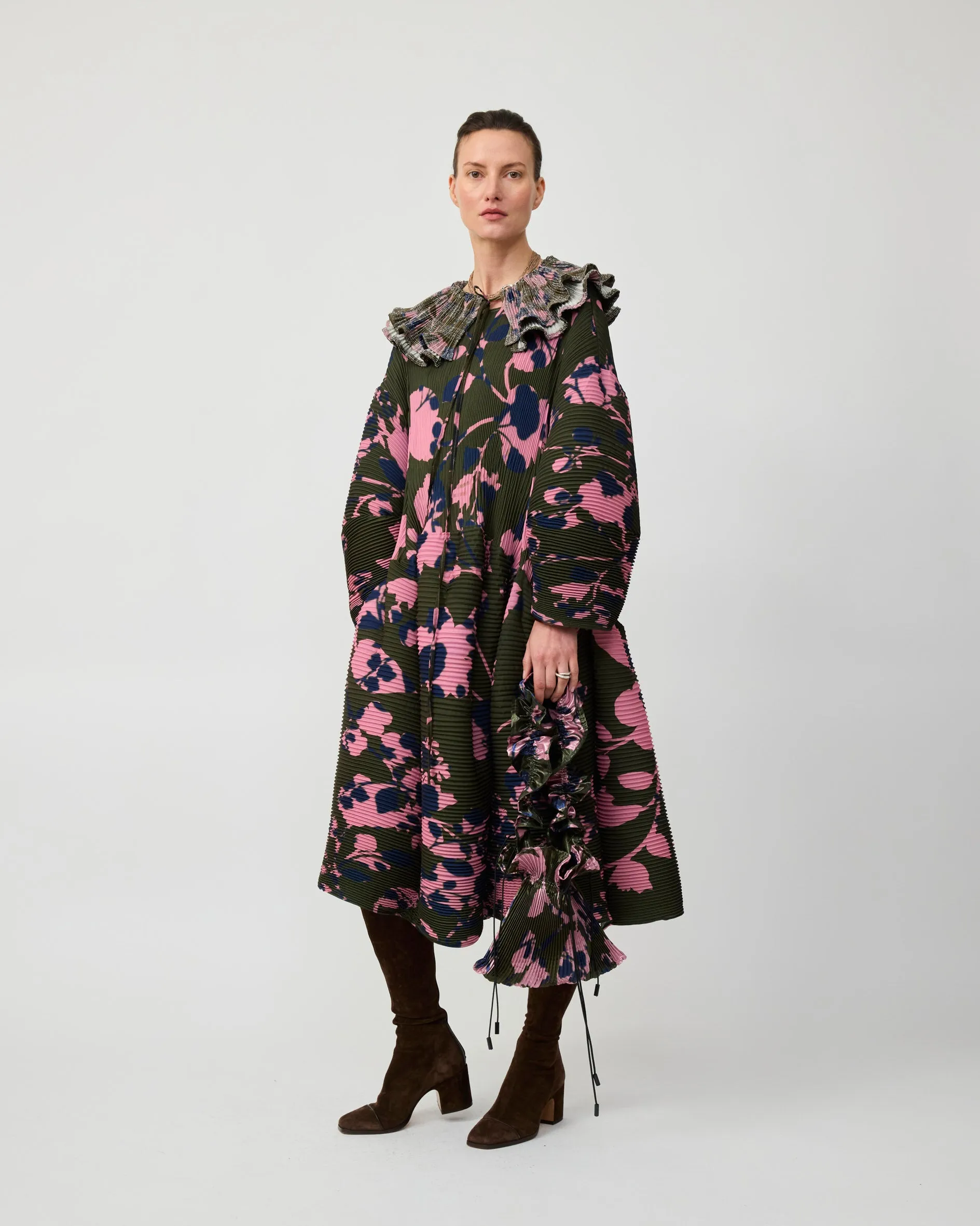 WINNIE PLEATED COLLAR IN MOSS INGRID sold by Julia Heuer product image thumbnail 4