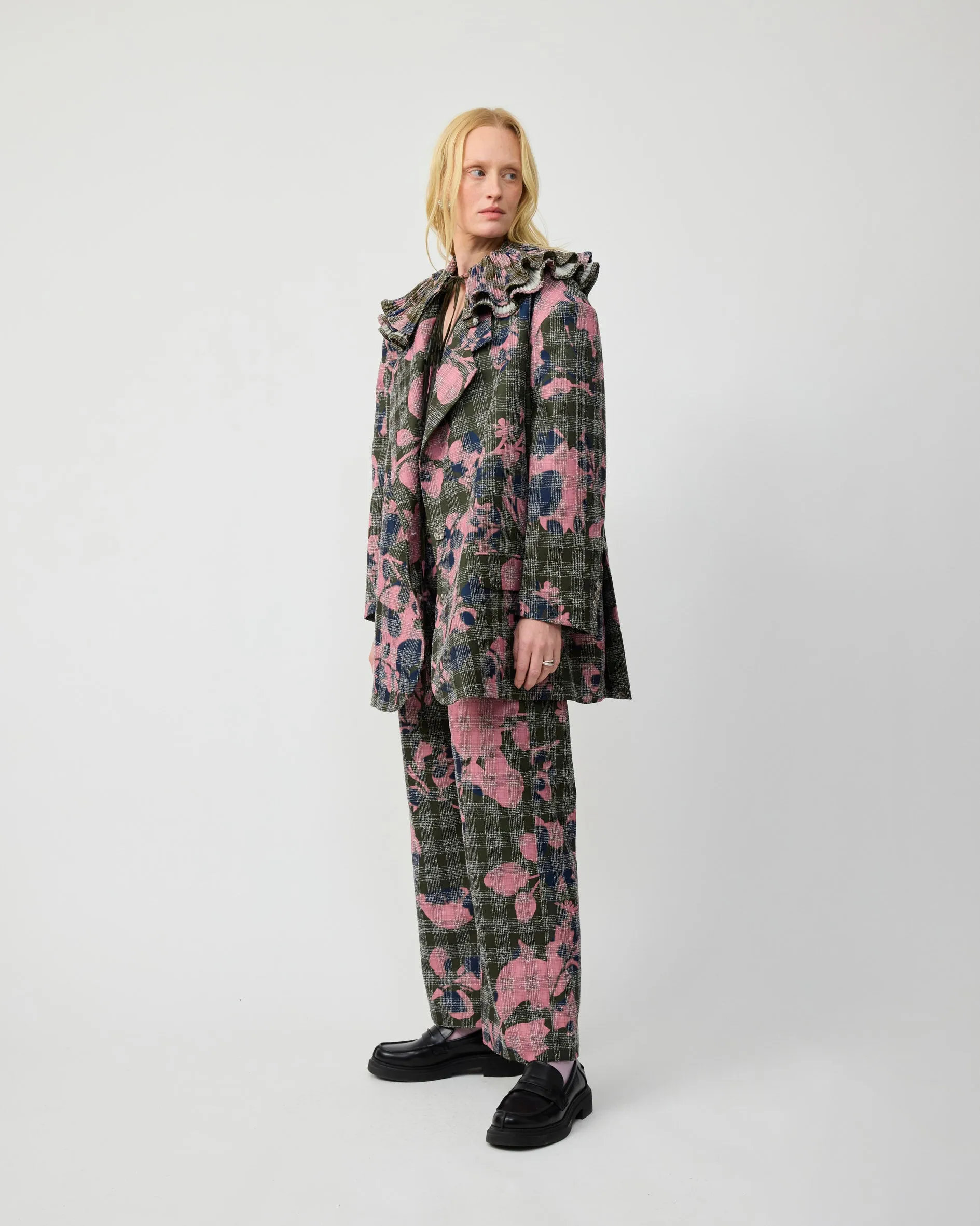 WINNIE PLEATED COLLAR IN MOSS INGRID sold by Julia Heuer product image thumbnail 3