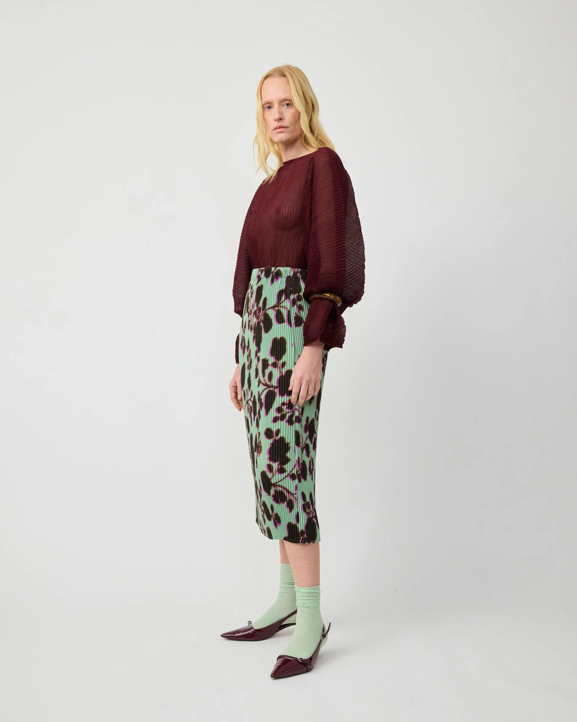 EKKE PLEATED SKIRT IN PEPPERMINT INGRID sold by Julia Heuer product image thumbnail 2