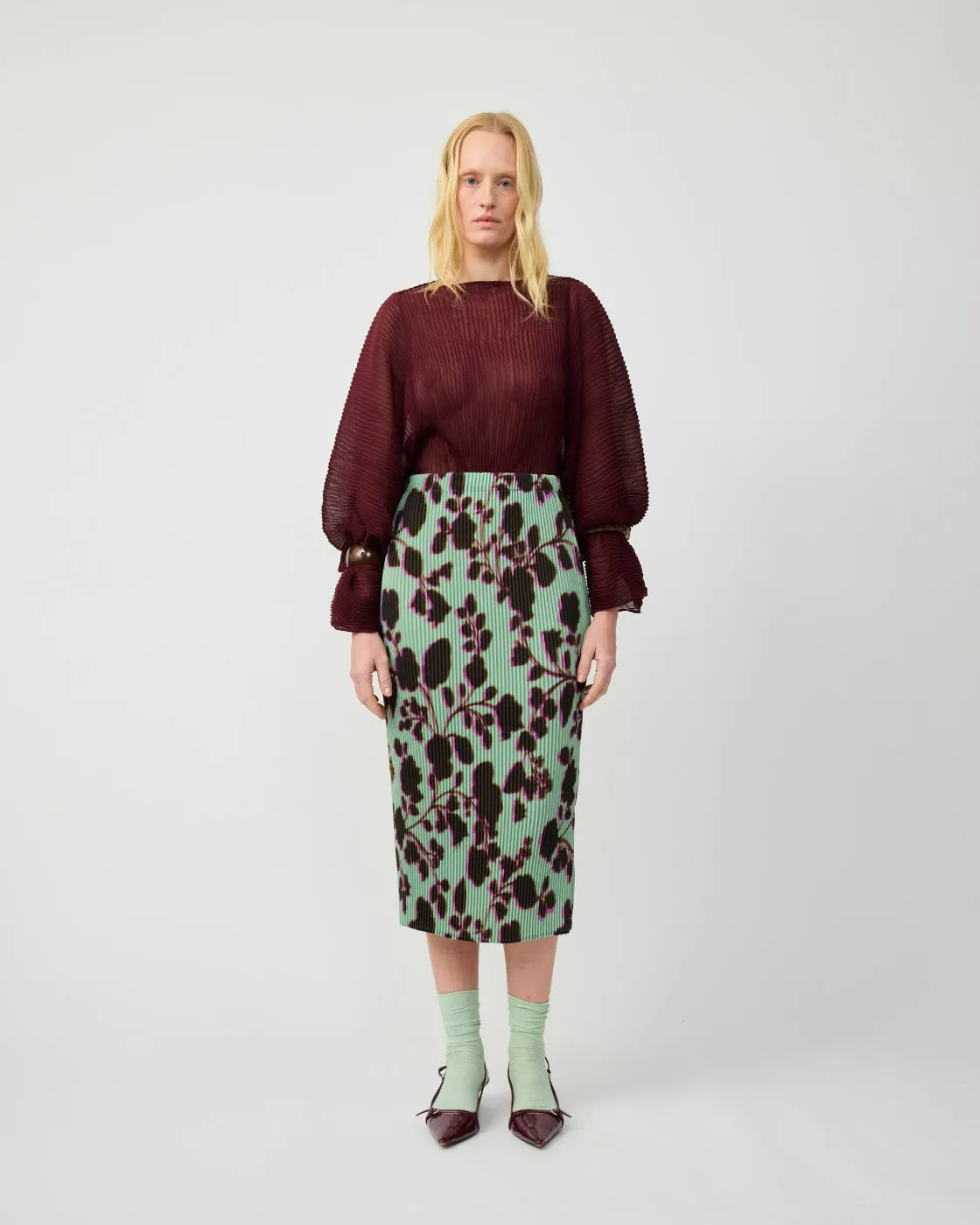 EKKE PLEATED SKIRT IN PEPPERMINT INGRID sold by Julia Heuer